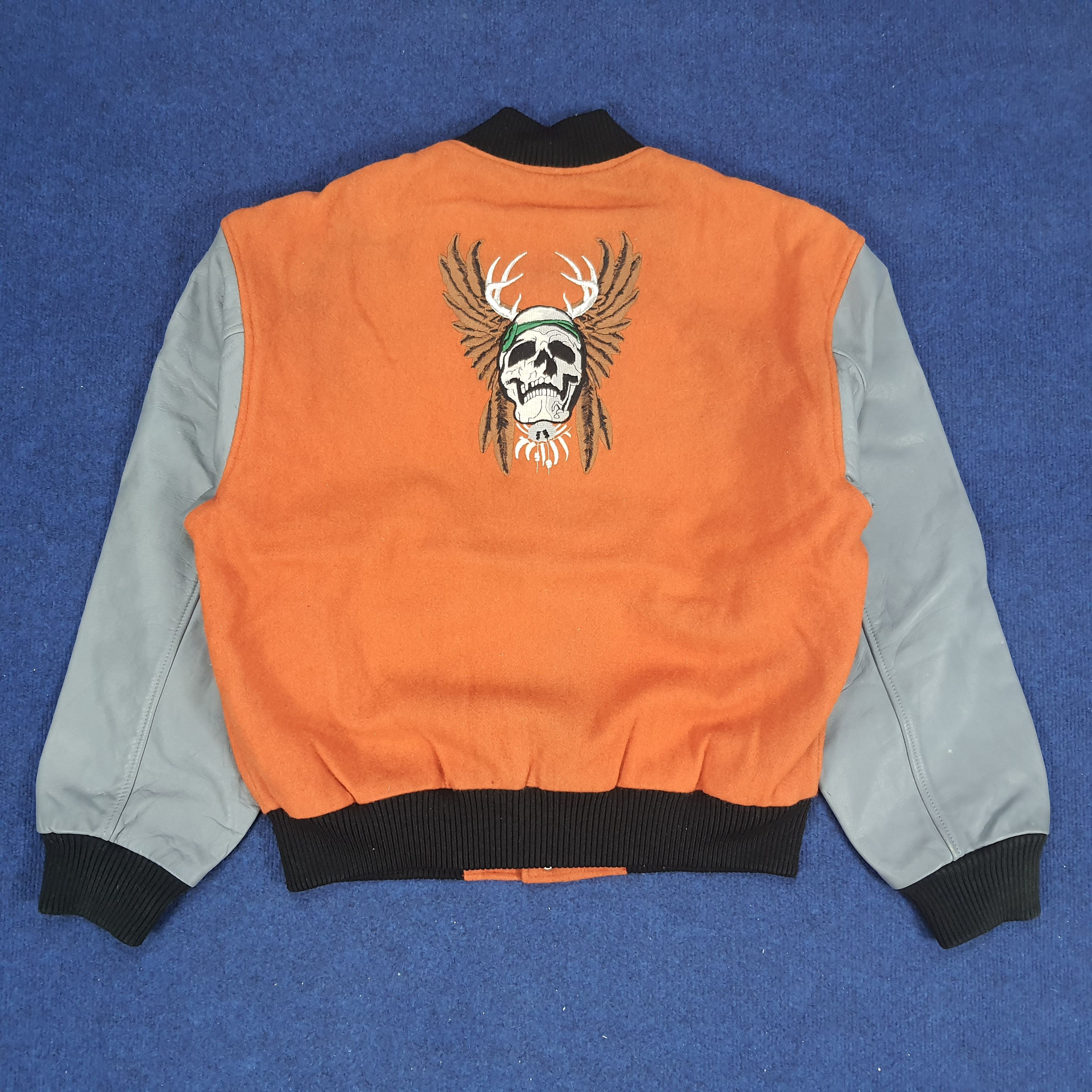 Vintage Vintage Just Brass Native Skull Varsity Jacket Size US L / EU 52-54 / 3 - 1 Thumbnail