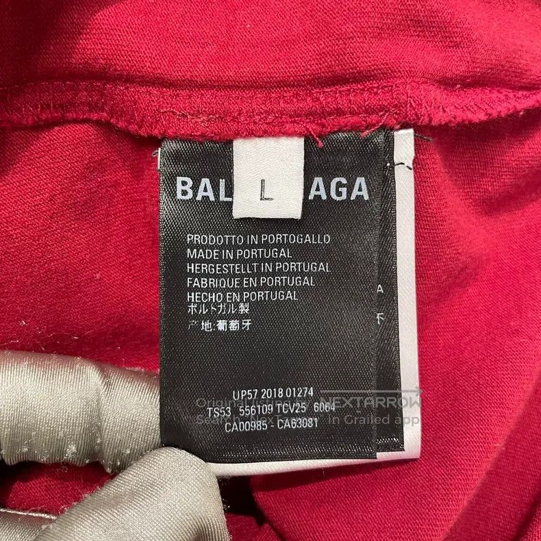 Balenciaga Balenciaga Burgundy Wheat Short Sleeve L Size Size US L / EU 52-54 / 3 - 4 Thumbnail
