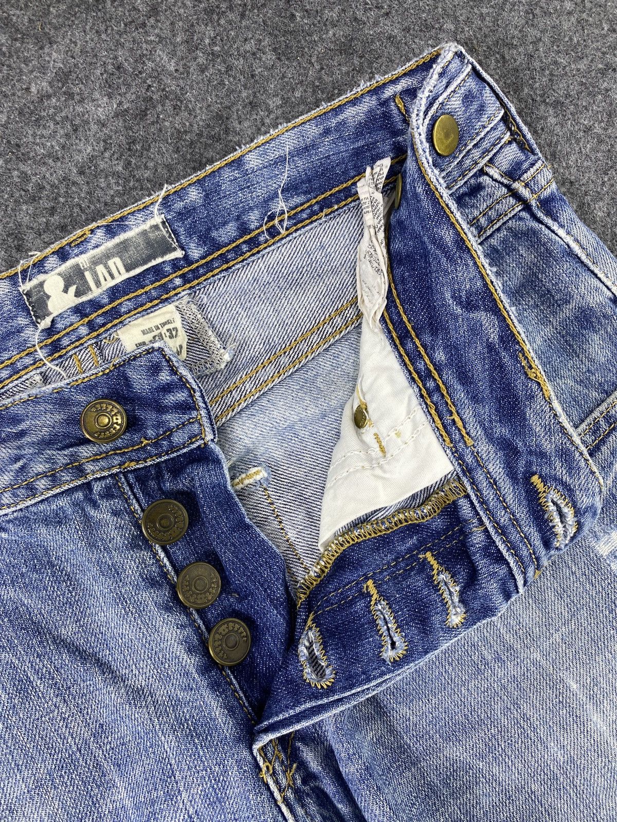 Jean × Vintage & Distressed Blue Wash Flare Denim - J974 Size US 32 / EU 48 - 5 Thumbnail