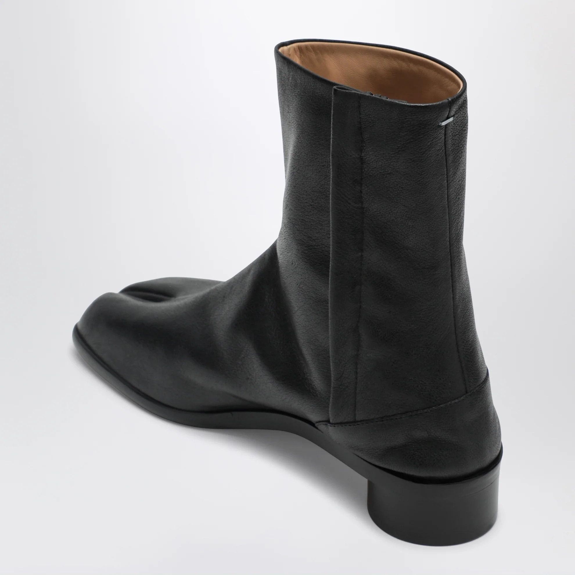 Maison Margiela o1d2blof0526 Leather Tabi Ankle Boots in Black Size US 8 / EU 41 - 4 Thumbnail