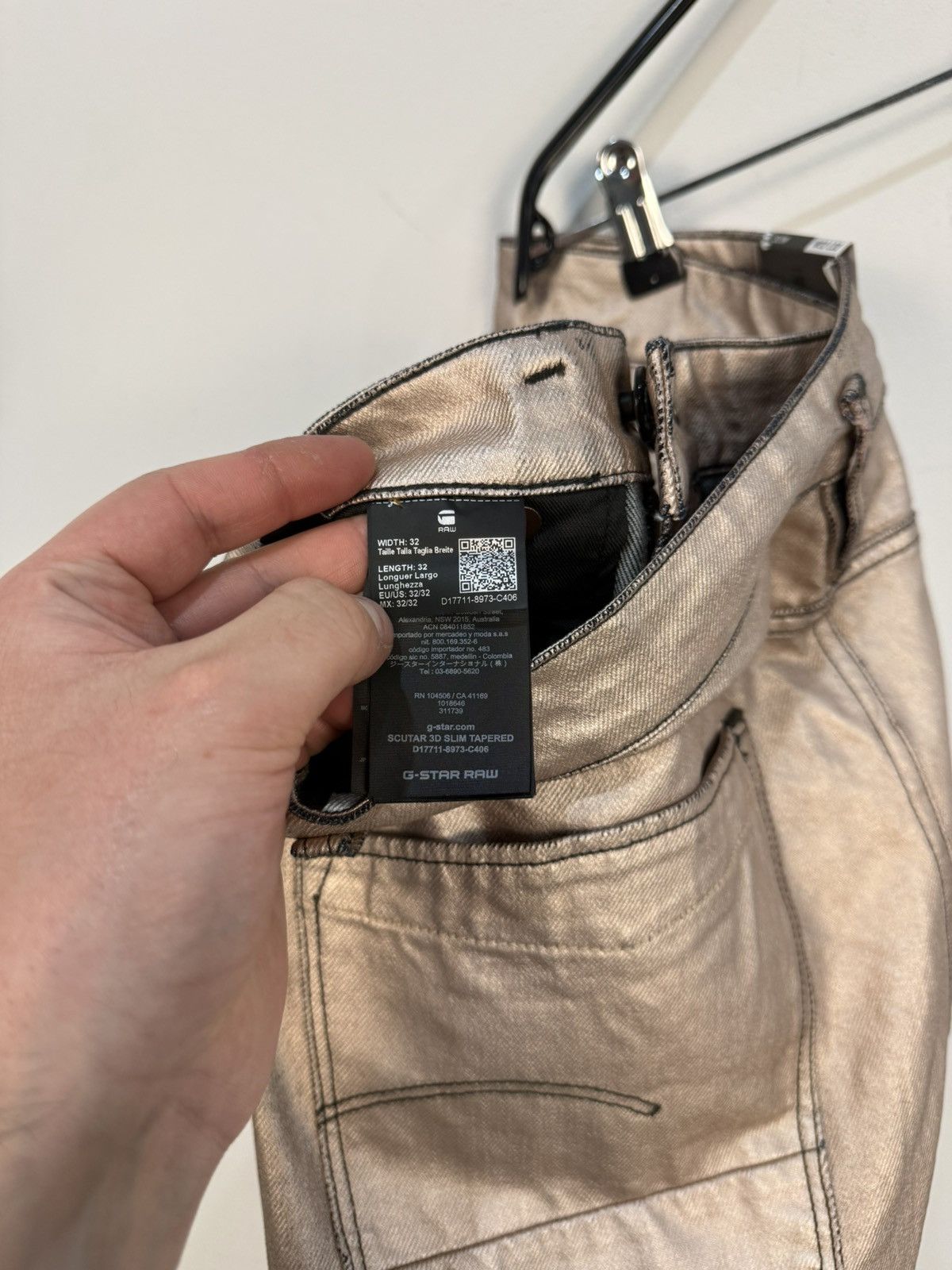 G-Star G-Star Raw Scutar 3D Gold Metallic Denim Pants Size US 32 / EU 48 - 12 Thumbnail