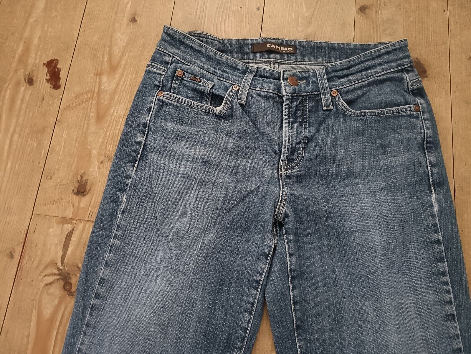 Vintage Cambio women's jeans denim blue size M trousers sk2411 Size 28" / US 6 / IT 42 - 9 Thumbnail