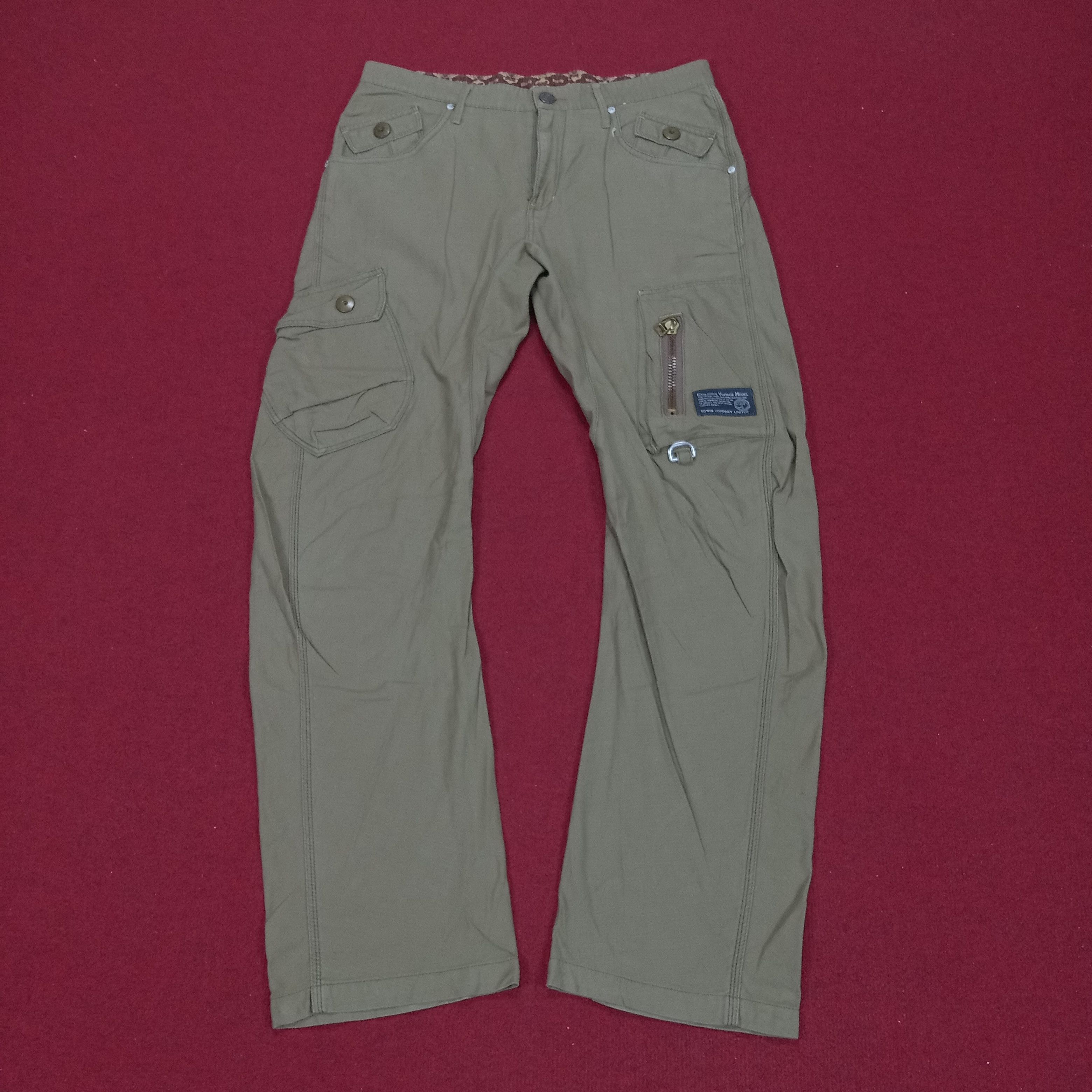 Edwin × Vintage Edwin Cargo Hiking Camping Style Rare Design Pants Size US 34 / EU 50 - 1 Thumbnail