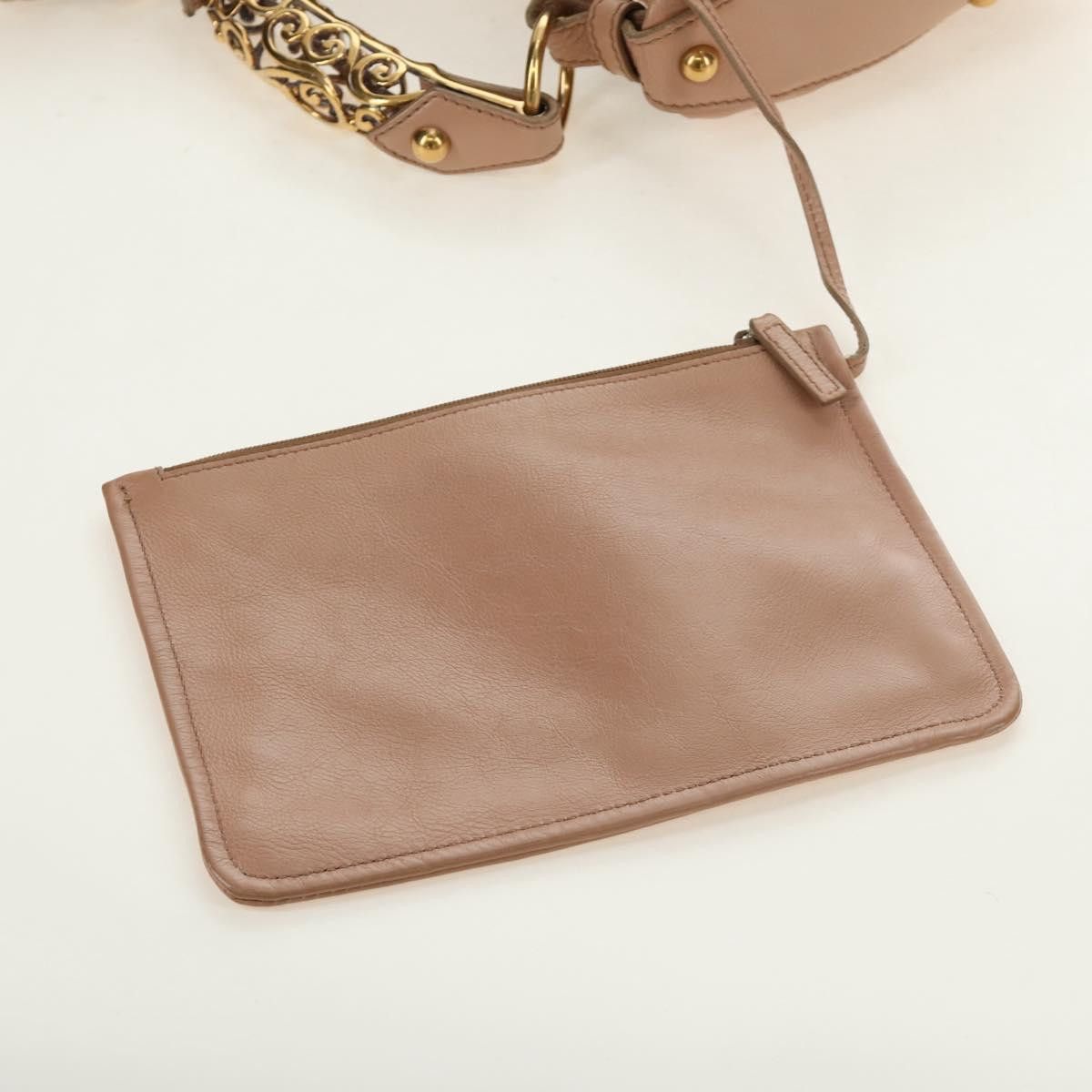 Saint Laurent Paris SAINT LAURENT Mombasa Shoulder Bag Leather Pink Gold Auth Size ONE SIZE - 18 Thumbnail