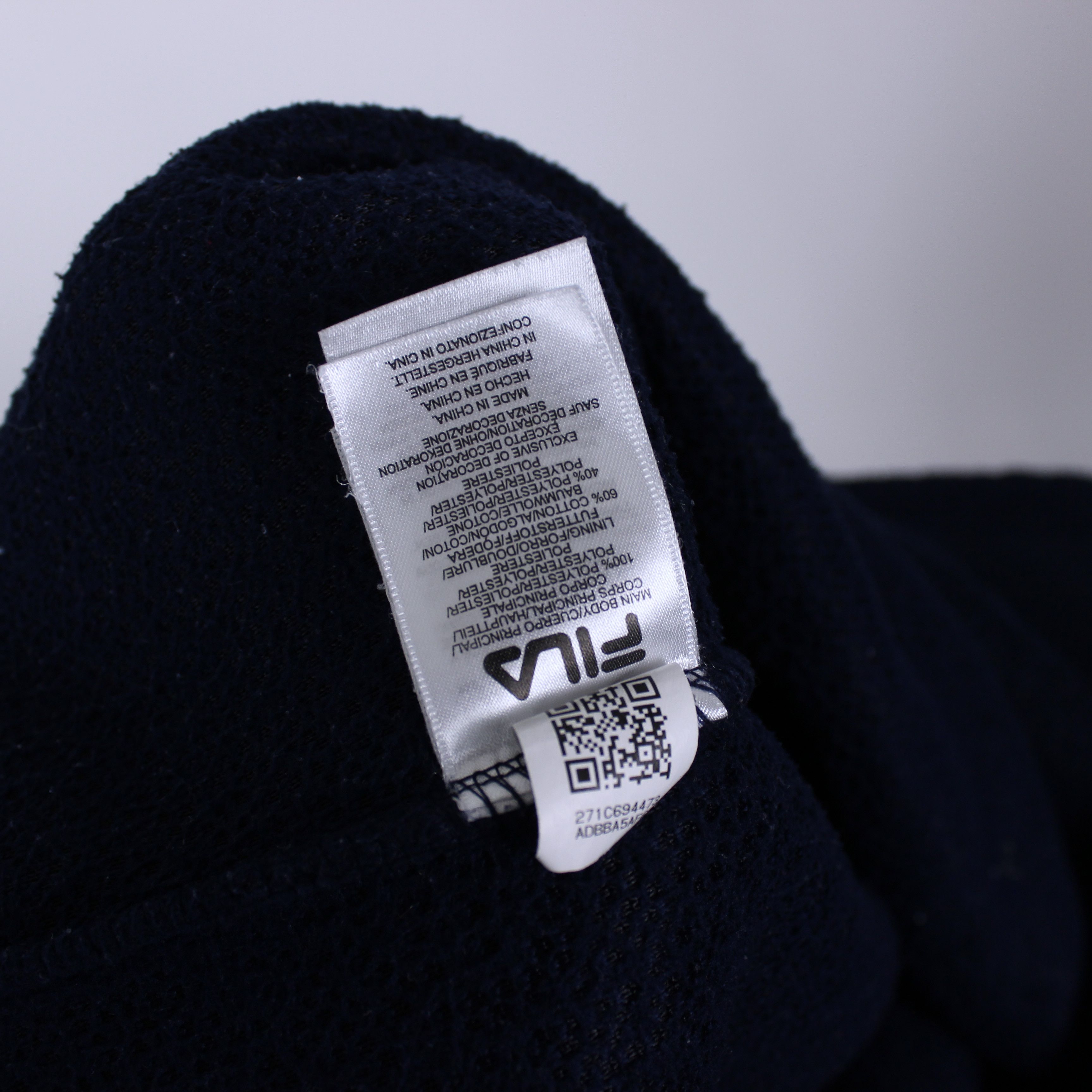 Fila Fila fleece hoodie big logo centr jacket M L navy blue Size US XL / EU 56 / 4 - 5 Thumbnail
