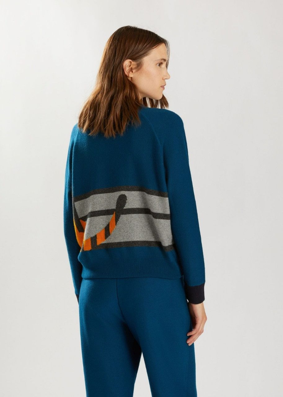 Loro Piana o1srvl11e0524 Sweater in Blue Size L / US 10 / IT 46 - 3 Thumbnail