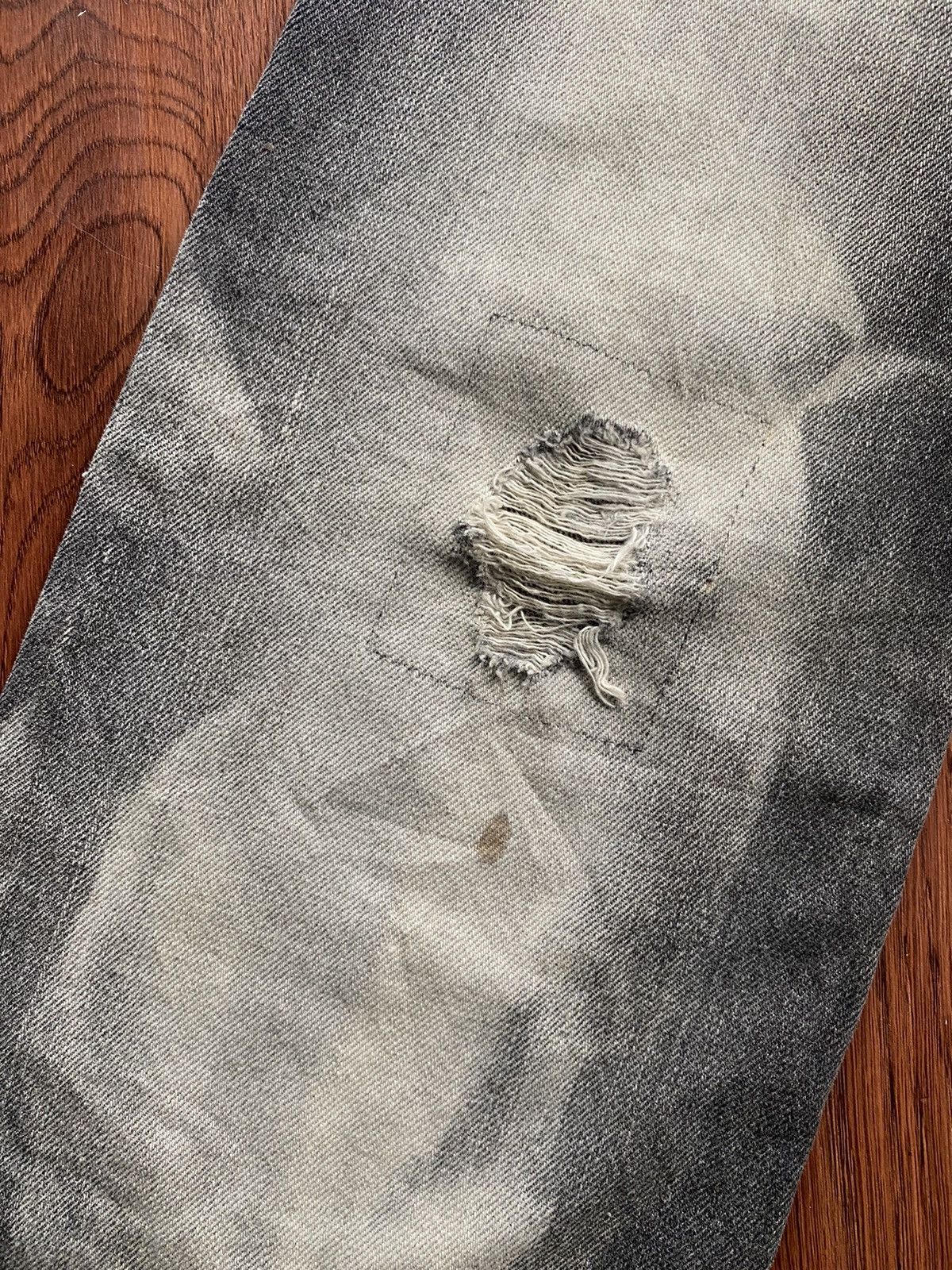 If Six Was Nine Low Box Ripped Flare Jeans Size US 30 / EU 46 - 7 Thumbnail