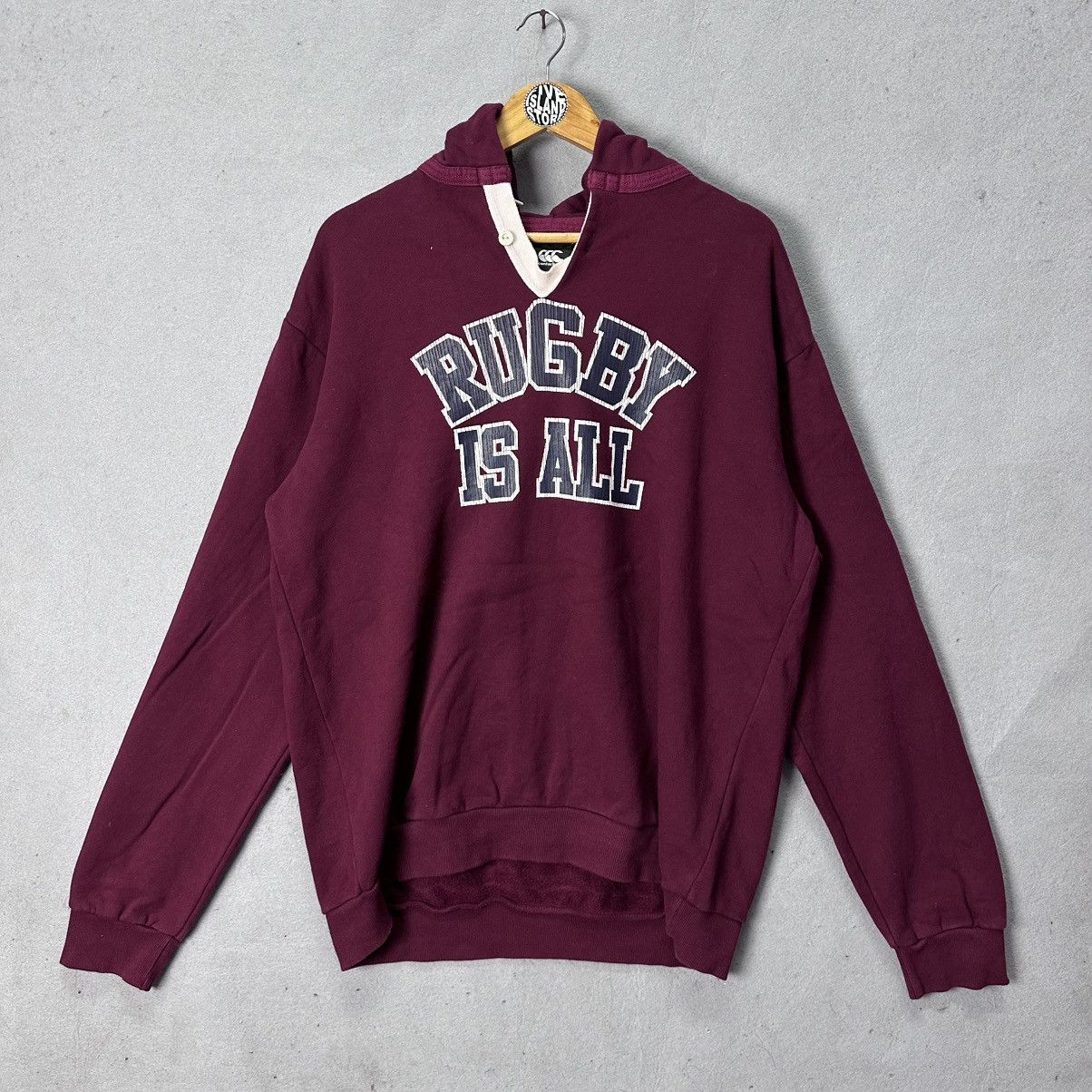 Canterbury of New Zealand Canterbury Rugby Hoodie Maroon Y2K Era Japan Market Size US XL / EU 56 / 4 - 1 Thumbnail
