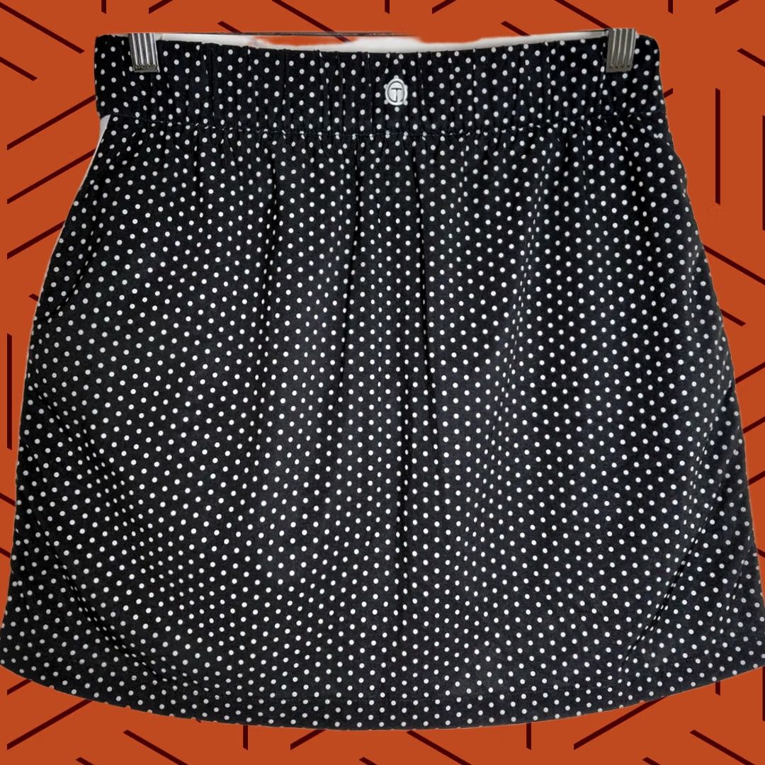 Talbots T by Talbots Skirt Polka Dot Black White Knit XS Women A-Line Short Casual Spring Summer Size 26" / US 2 / IT 38 - 1 Thumbnail
