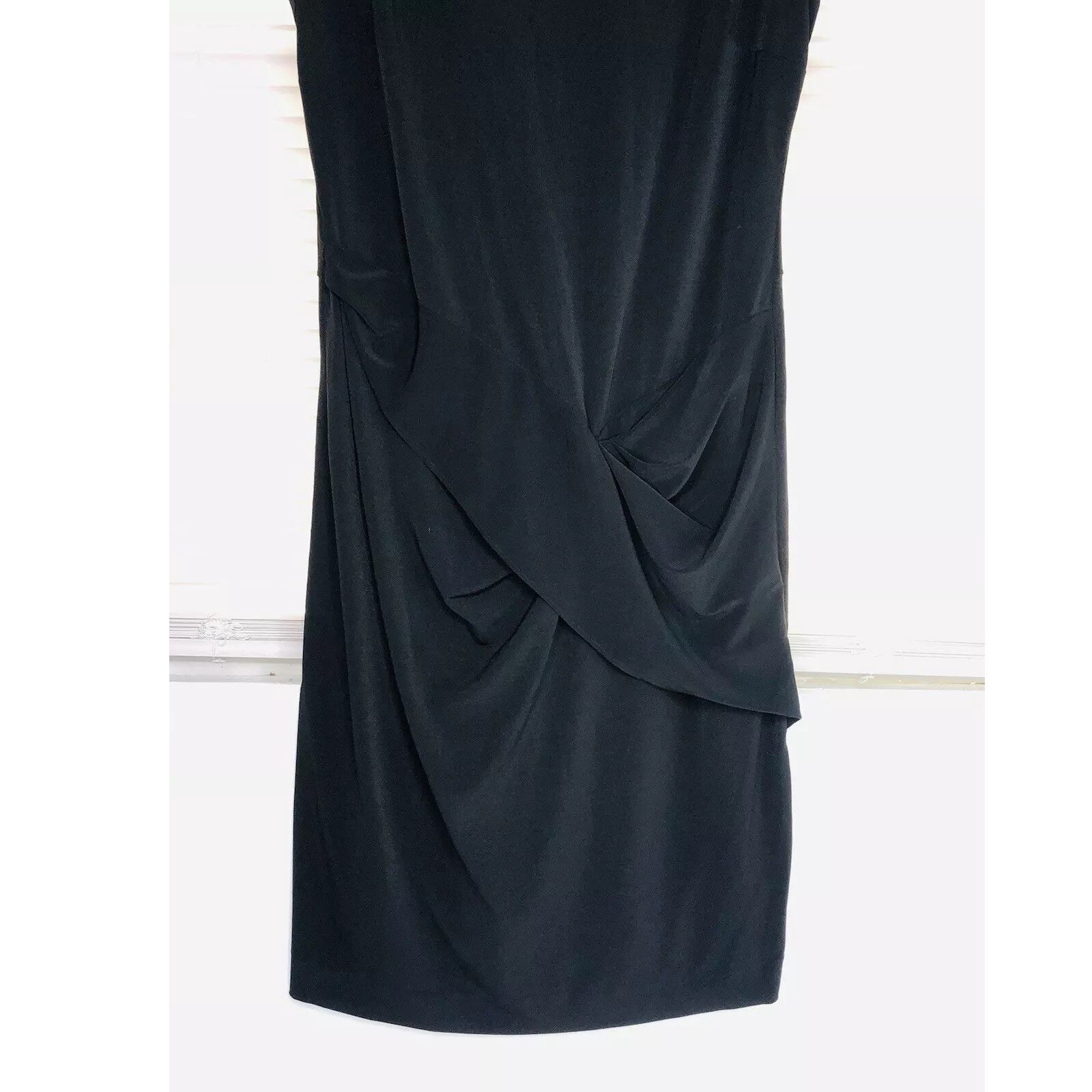 Mango Mango Suit Sleeveless Black Dress Sz M Twisted Drap Size M / US 6-8 / IT 42-44 - 2 Thumbnail