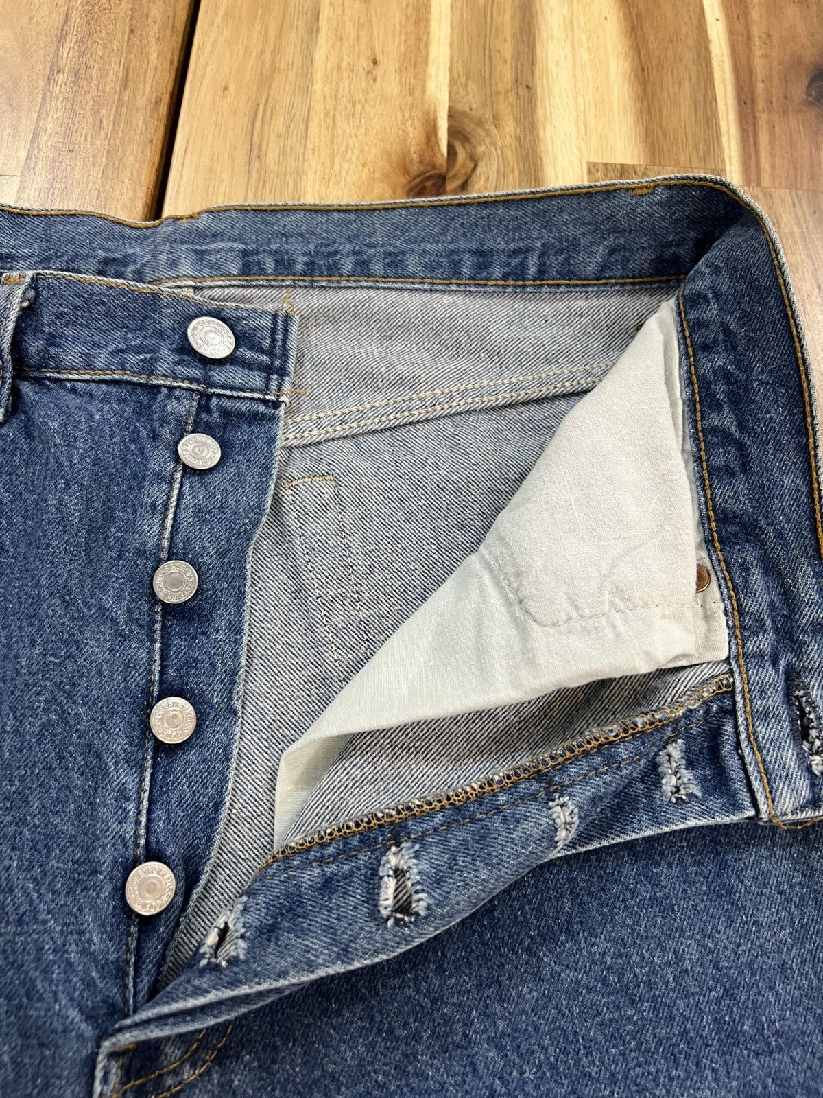 Levi's Vintage 90’s Levis 501 Small e Non Selvedge Denim Jeans Size US 32 / EU 48 - 5 Thumbnail