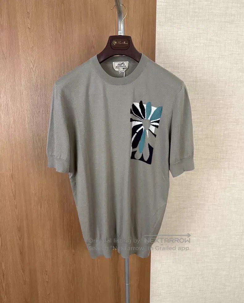 Hermes Hermes Daisy Knit Short Sleeve T-Shirt Size US XL / EU 56 / 4 - 1 Thumbnail