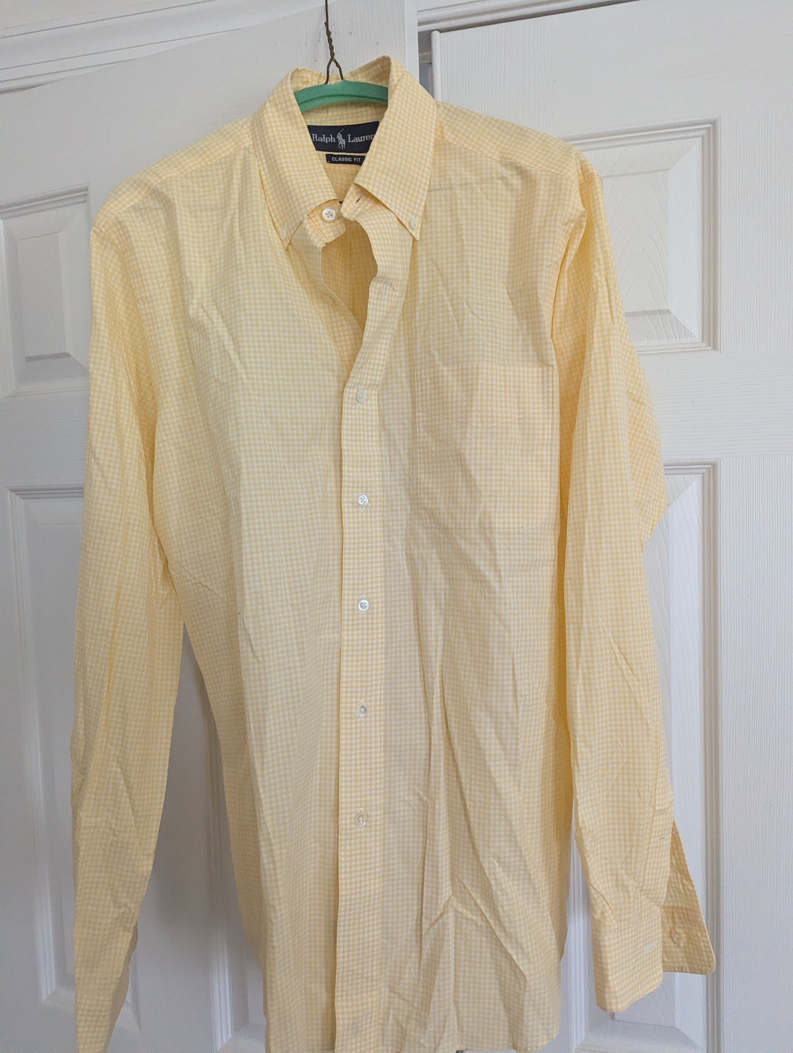 Polo Ralph Lauren Classic fit yellow checked shirt Size US L / EU 52-54 / 3 - 1 Thumbnail