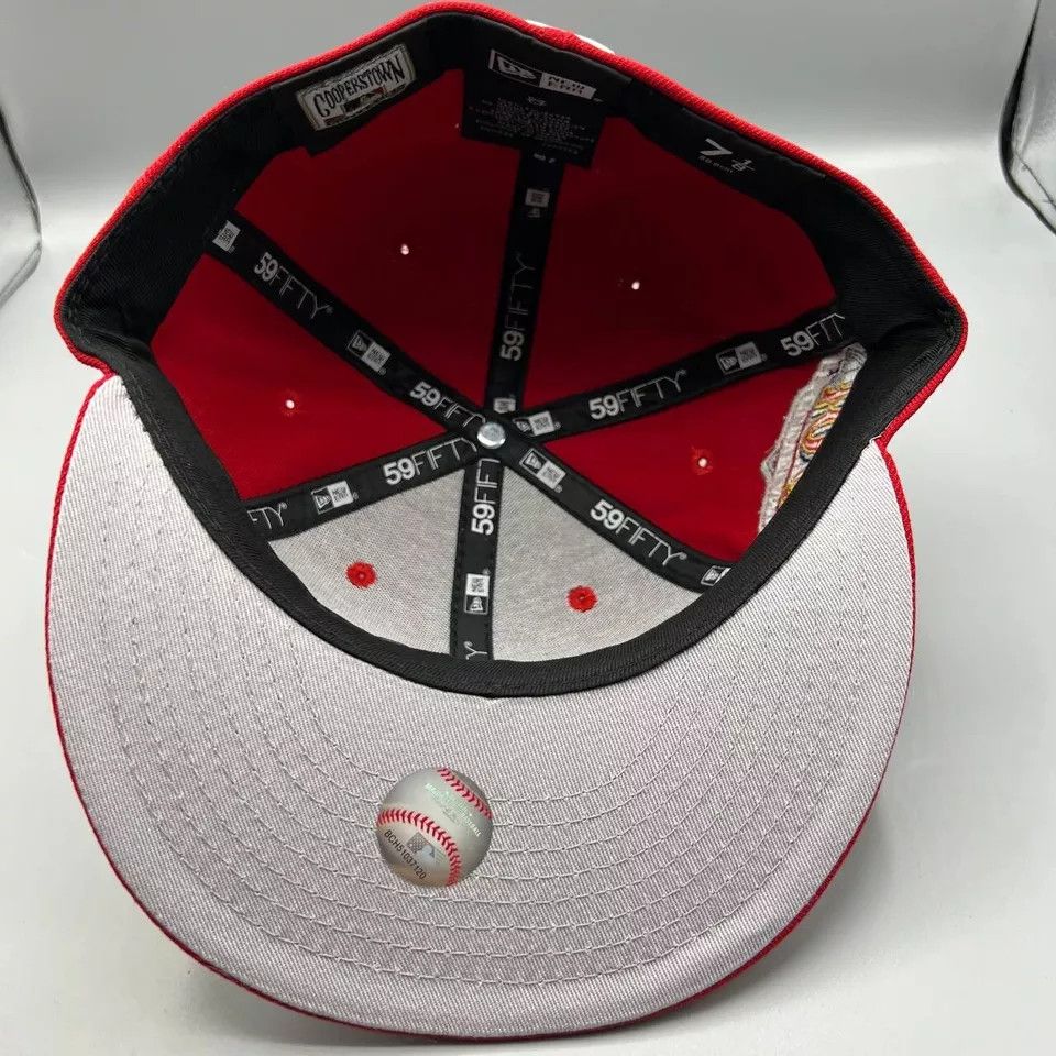 New Era Cleveland Indians Guardians Hat Men 7 1/4 Red Fitted New Size ONE SIZE - 4 Thumbnail