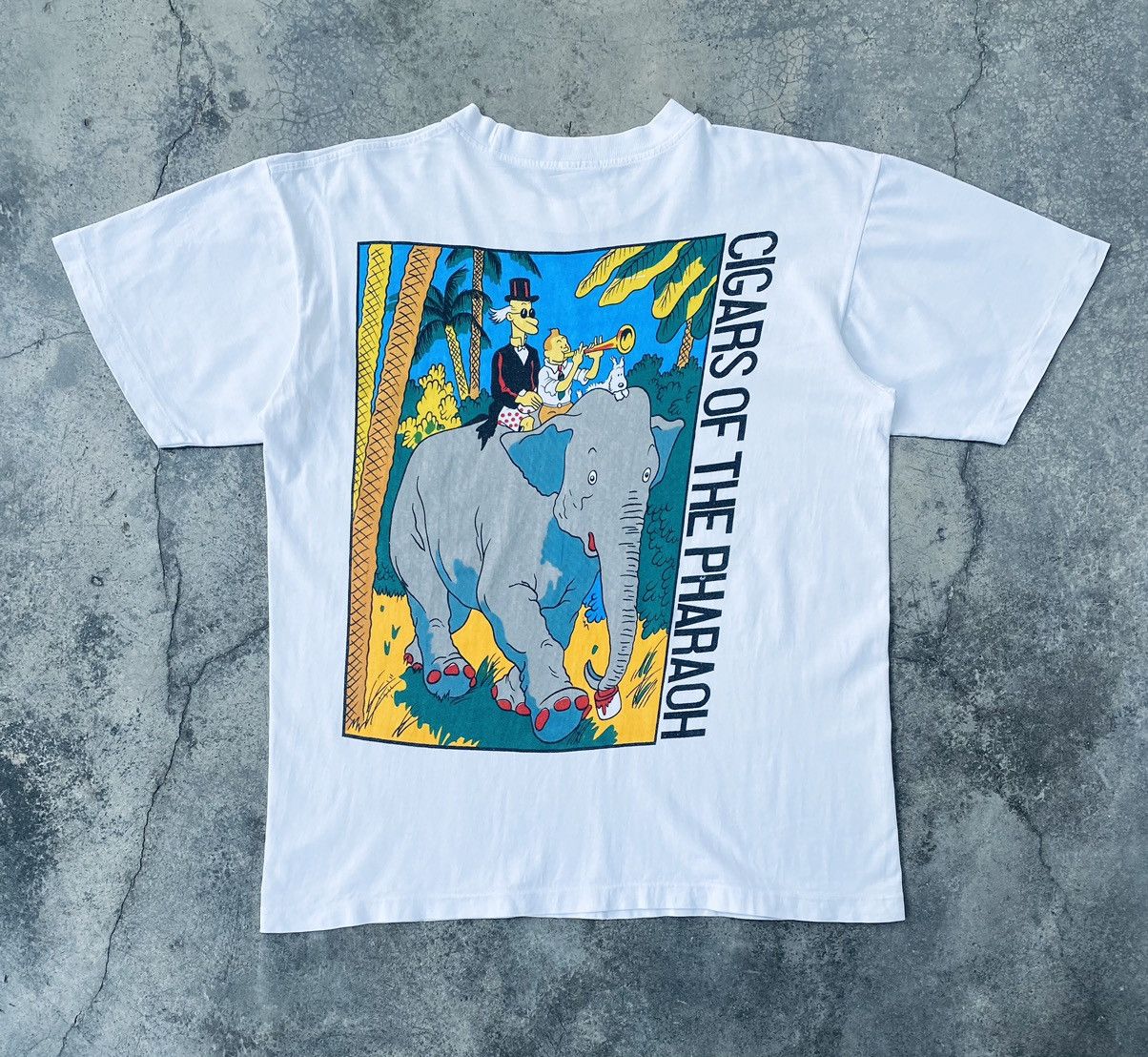 Vintage Vintage Tintin The Adventures Back Print Distressed Tees Size US L / EU 52-54 / 3 - 2 Thumbnail