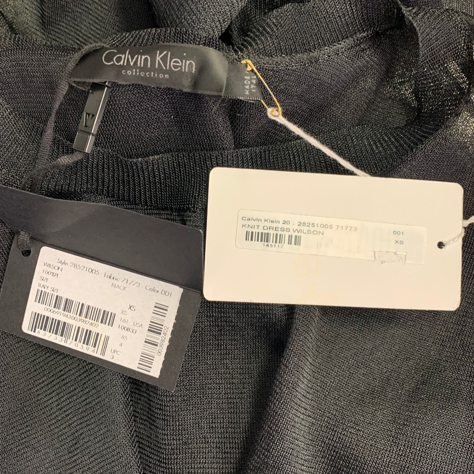 Calvin Klein CALVIN KLEIN Wilson Black Mesh T-Shirt Dress Size XS / US 0-2 / IT 36-38 - 15 Thumbnail