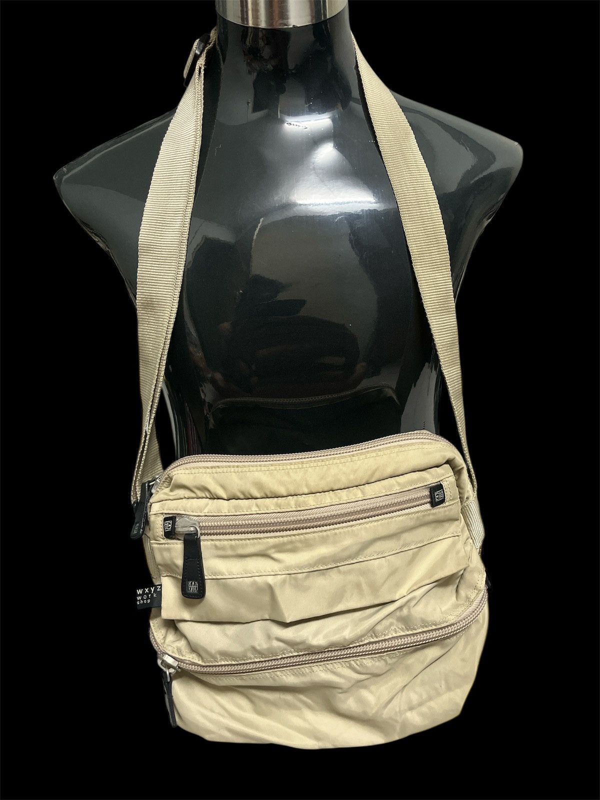 Sling Bag Wxyz. By Yohji Yamamoto in Beige, Men's