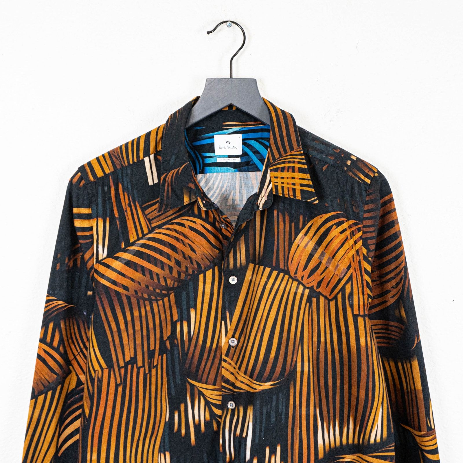 Paul Smith Paul Smith Tailored Striped Waves Button up Shirt Brown L Size US L / EU 52-54 / 3 - 6 Thumbnail