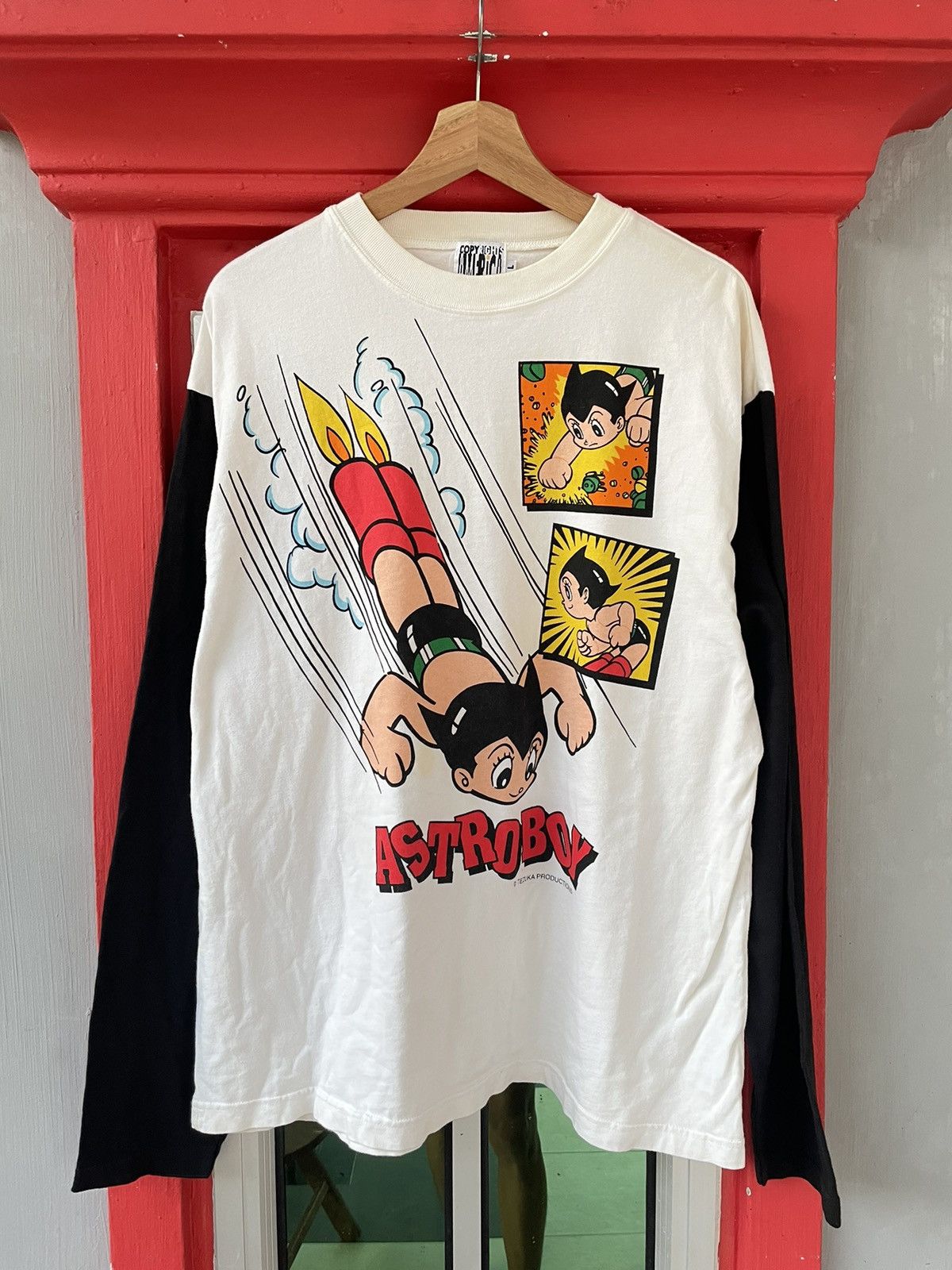 image of Anima x Cartoon Network Vintage 90's Astroboy By Tenzuka Production Anime Tshirt in White (Size Lar