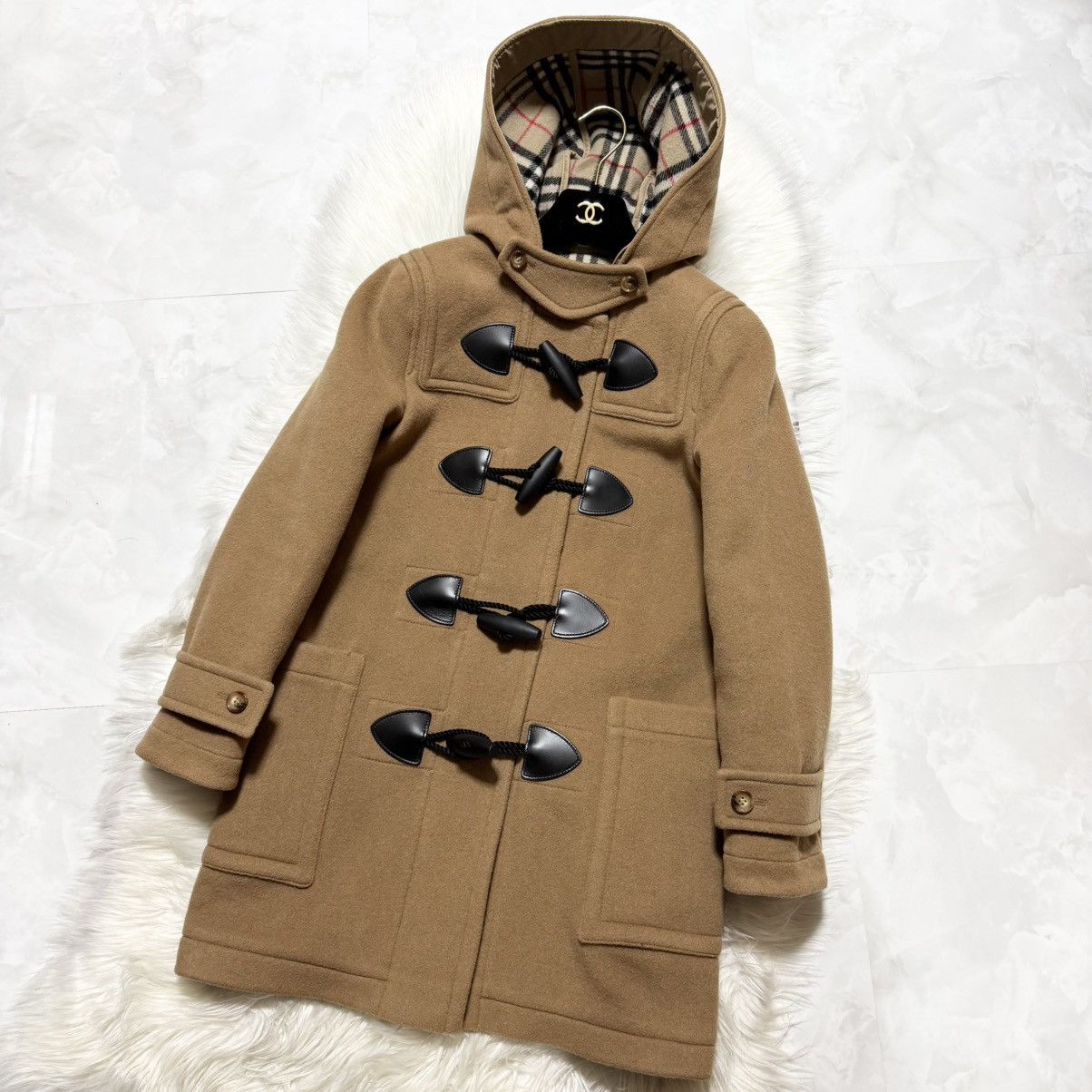 Burberry Burberry , leather trimmed, hooded, duffle coat Size XS / US 0-2 / IT 36-38 - 5 Thumbnail