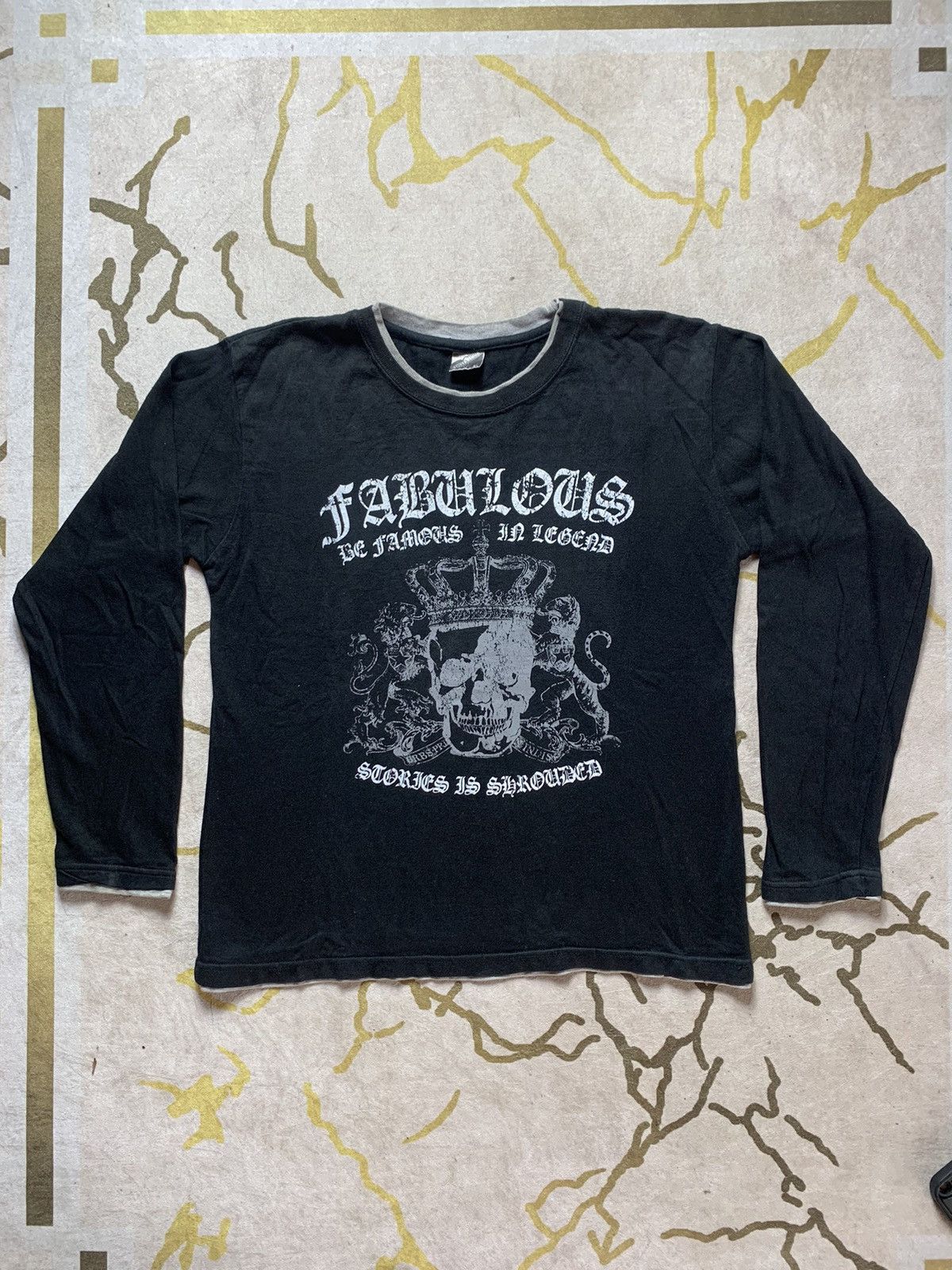 Japanese Brand GOTHIC PUNK SKULL PORTARTHUR DOUBLE LAYER LONGSLEEVE Size US M / EU 48-50 / 2 - 1 Thumbnail