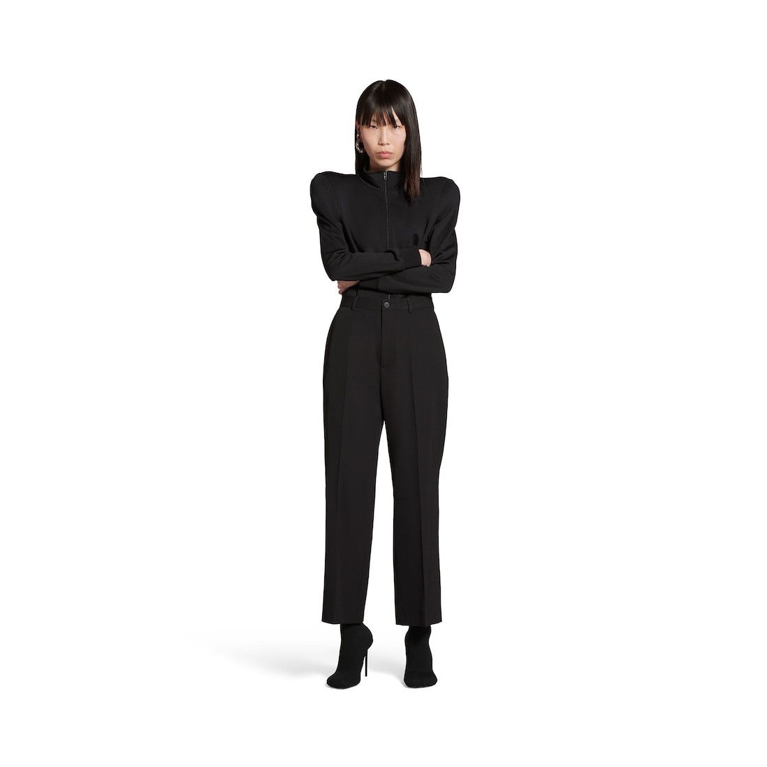 Balenciaga o1bcso1str1025 Cropped Pants in Black Size 26" / US 2 / IT 38 - 1 Thumbnail