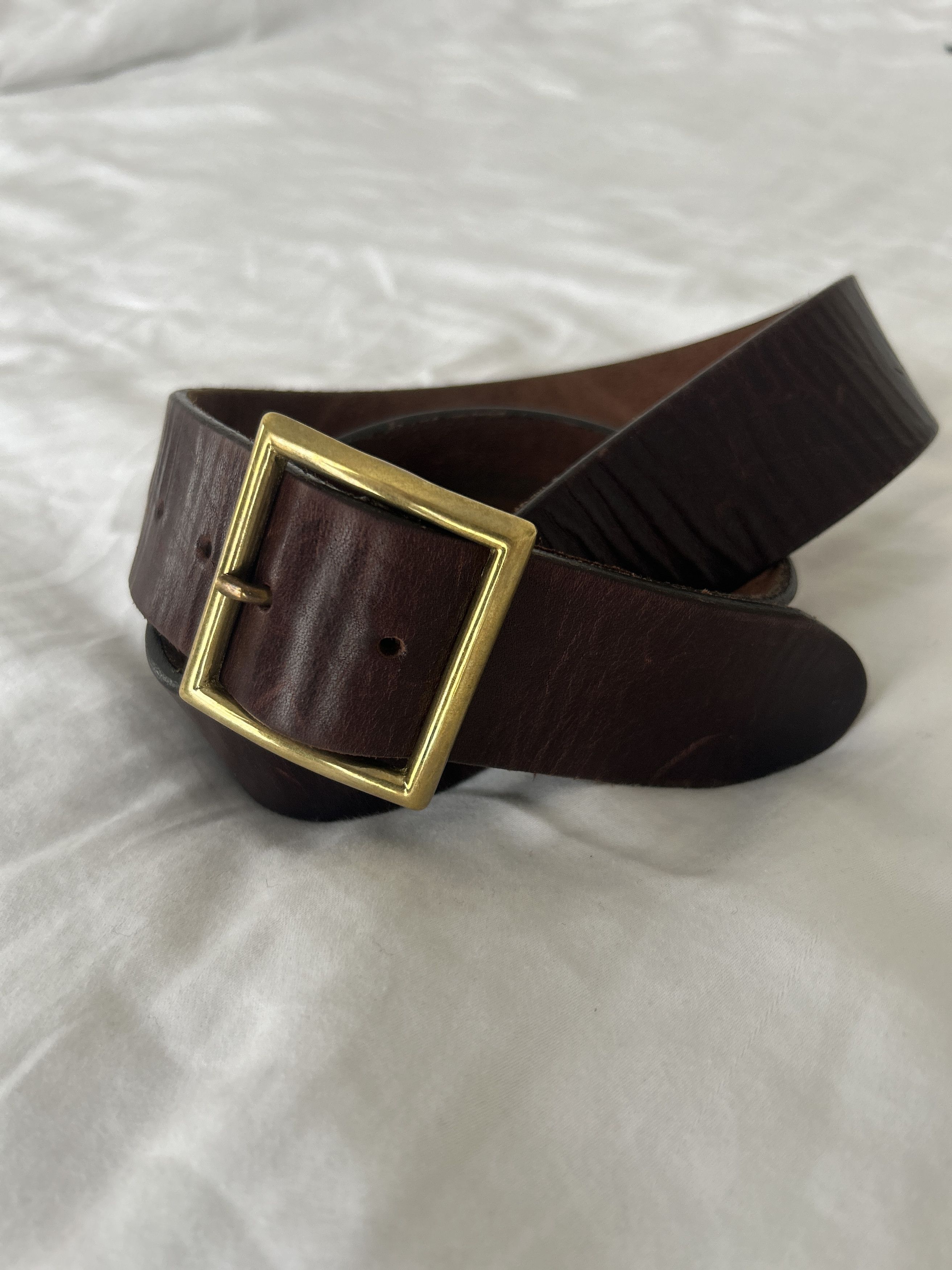 image of Visvim Plain Belt . Veggie Dye . Brown . 34 . Made In Japan, Men's