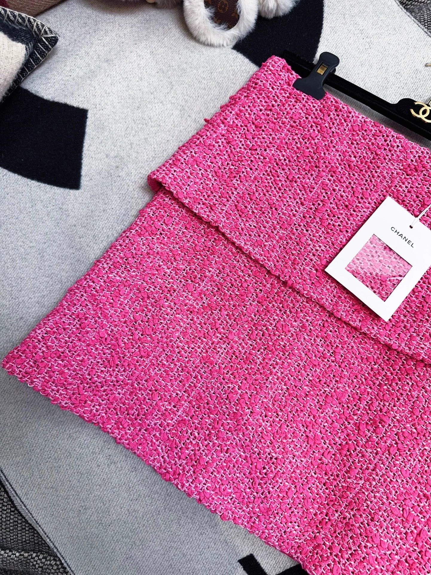 Chanel Chanel 21C Blush Pink Tweed Mini Skirt 34 New Size 25" / US 0 / IT 36 - 3 Thumbnail