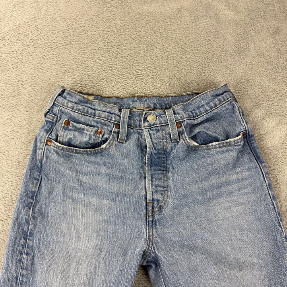 Levi's Levi's 501 Light Blue Denim Distresses Jeans Women's Size 2 Size 26" / US 2 / IT 38 - 8 Thumbnail