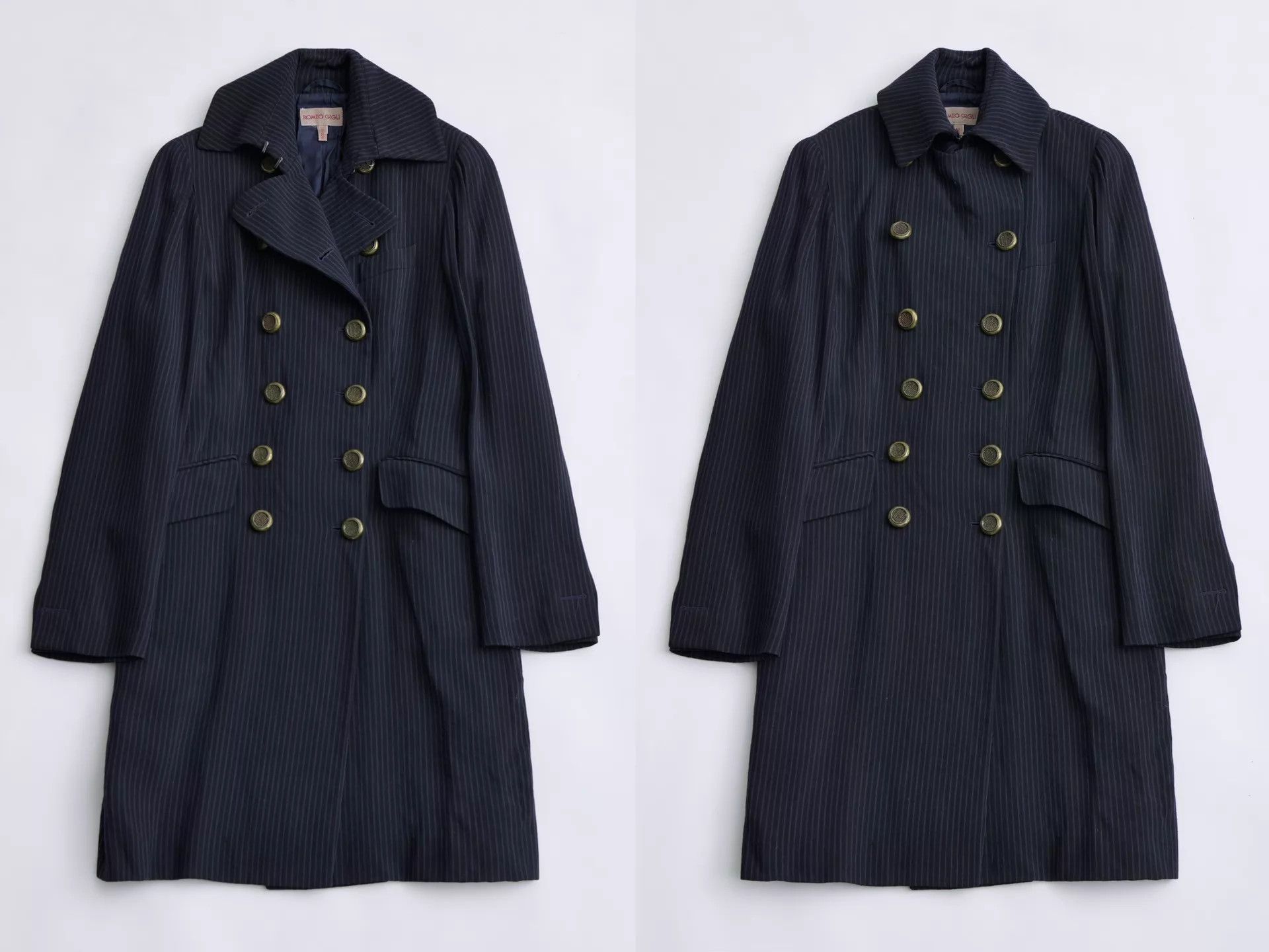 Romeo Gigli ROMEO GIGLI 1995AW Striped DB Long Coat Size M / US 6-8 / IT 42-44 - 8 Thumbnail
