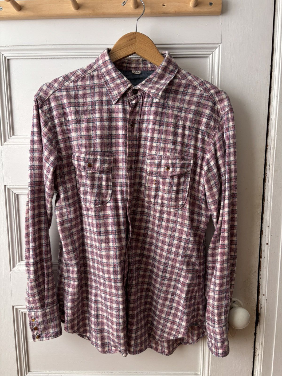 45rpm 45R pink plain eastern flannel shirt - size 4 Size US M / EU 48-50 / 2 - 1 Thumbnail