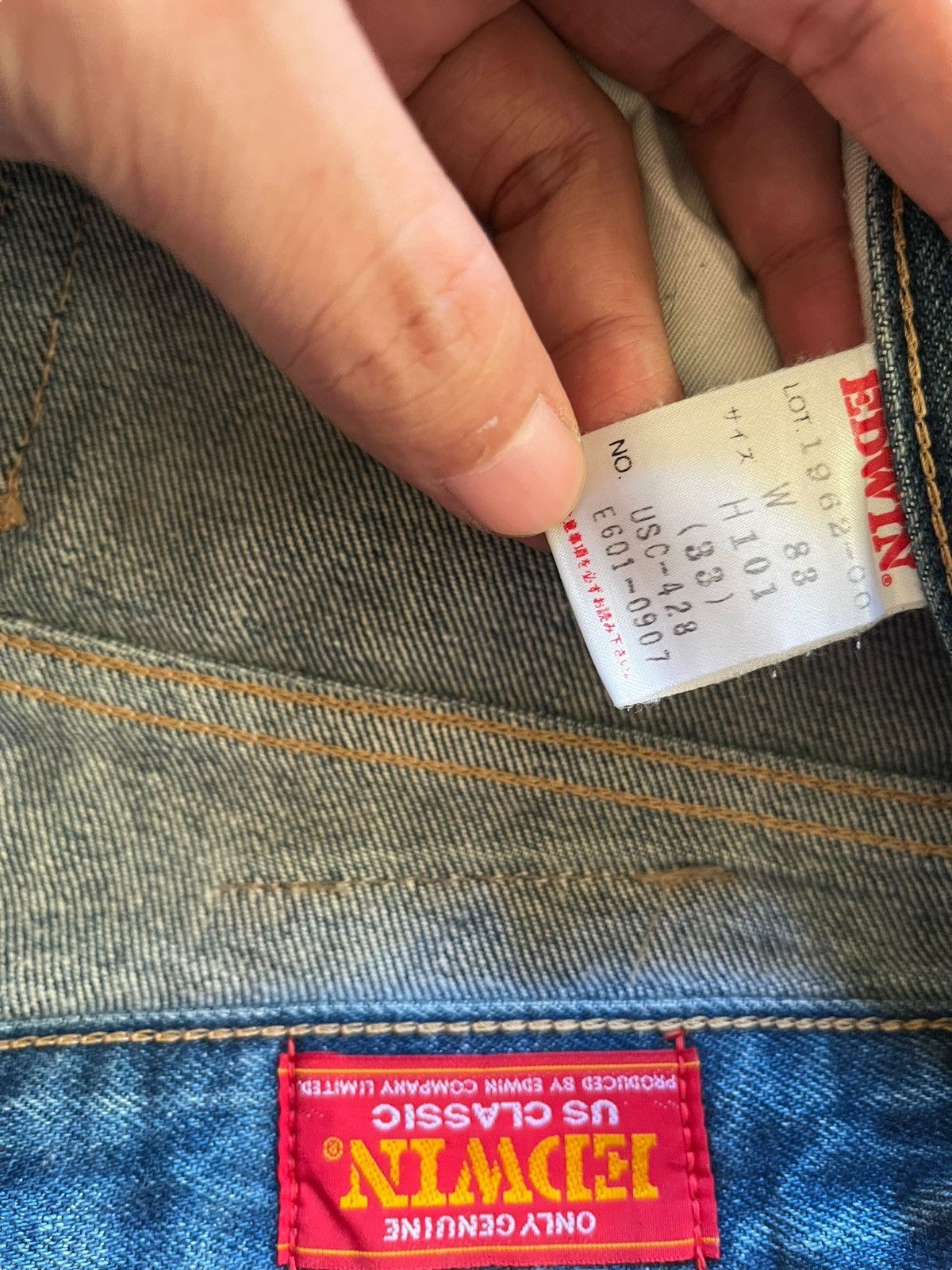 Edwin Vintage Edwin Japan Distressed Baggy Blue Denim Jeans 32x28 Size US 32 / EU 48 - 9 Thumbnail
