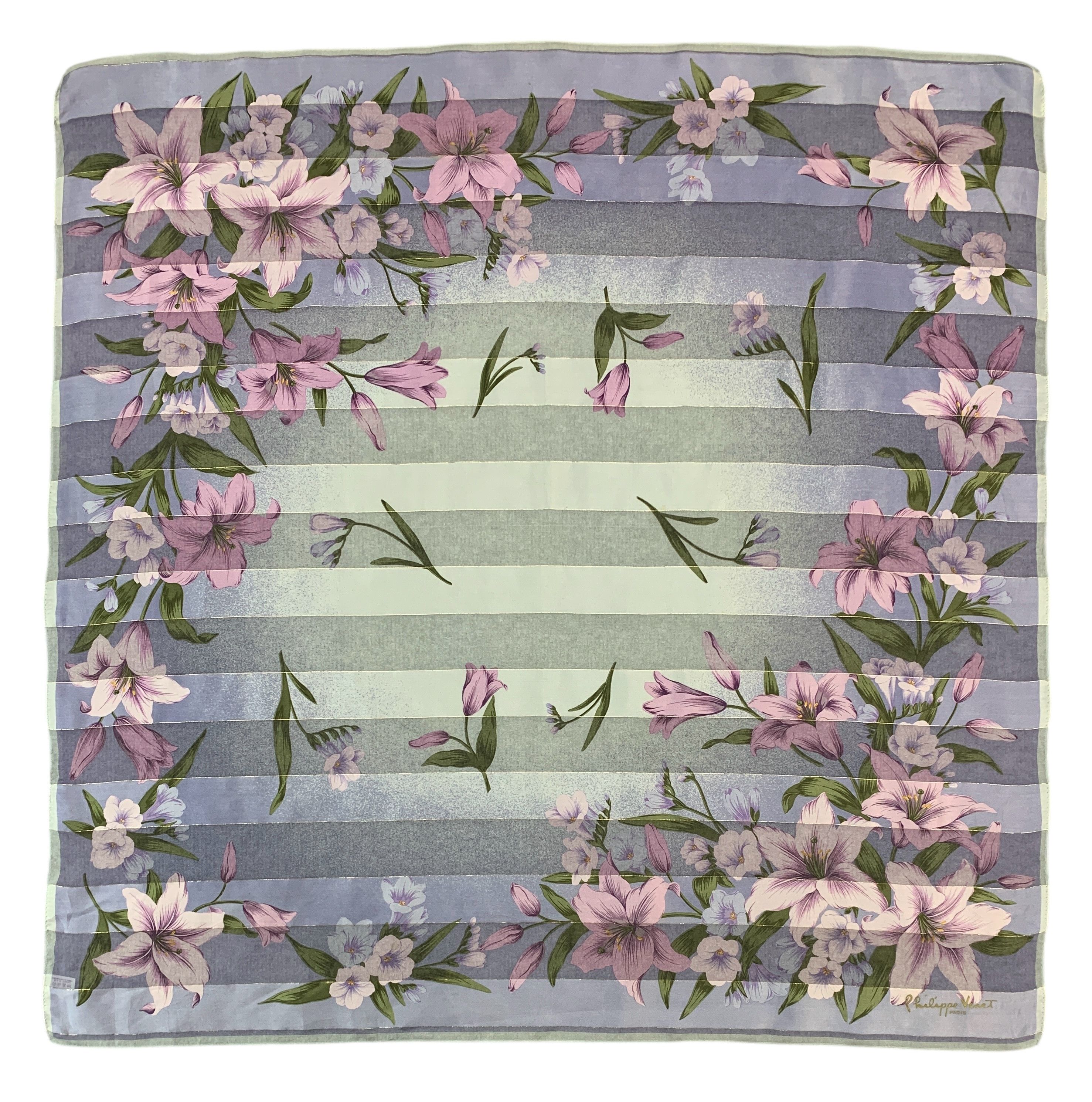 Designer × Vintage Vintage Philippe Venet Silk Scarf Neckwear - SCA2134 Size ONE SIZE - 2 Thumbnail