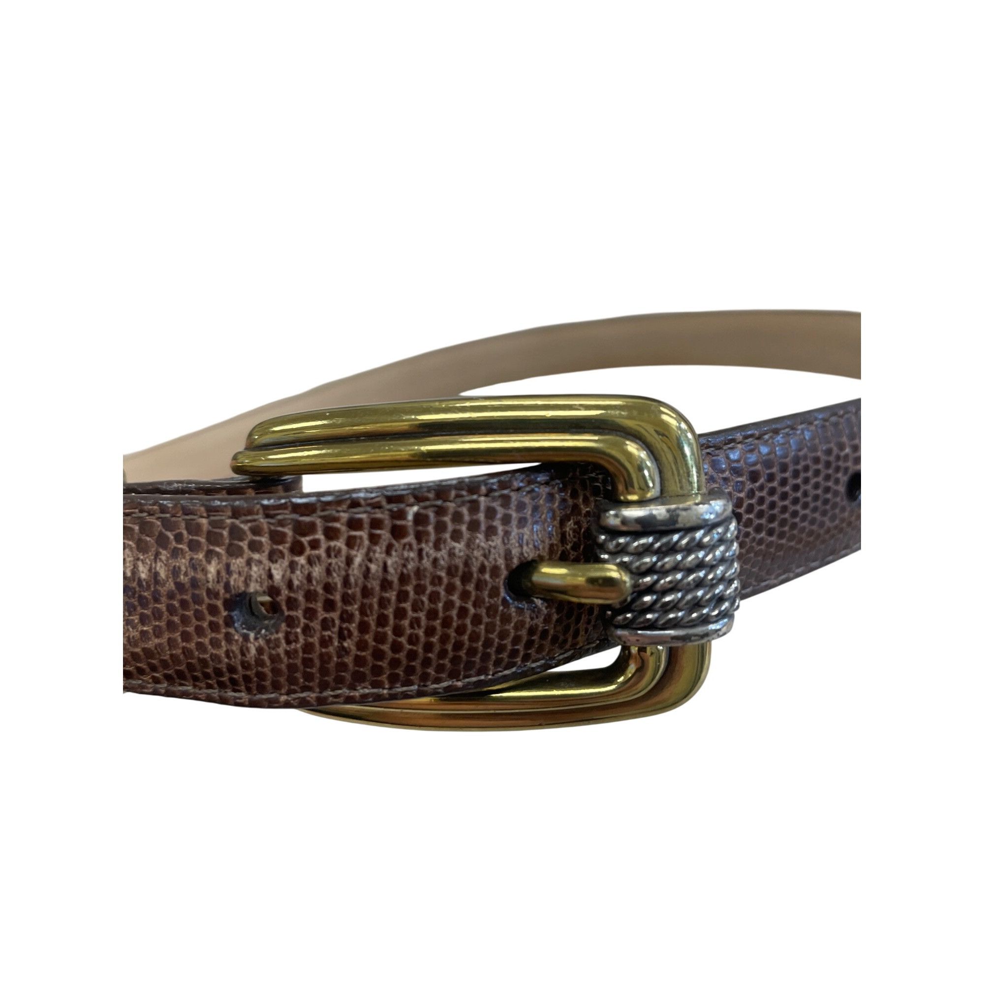 Brighton Brighton Womens Brown Leather Belt buckle accented Size M/30 Size ONE SIZE - 5 Thumbnail