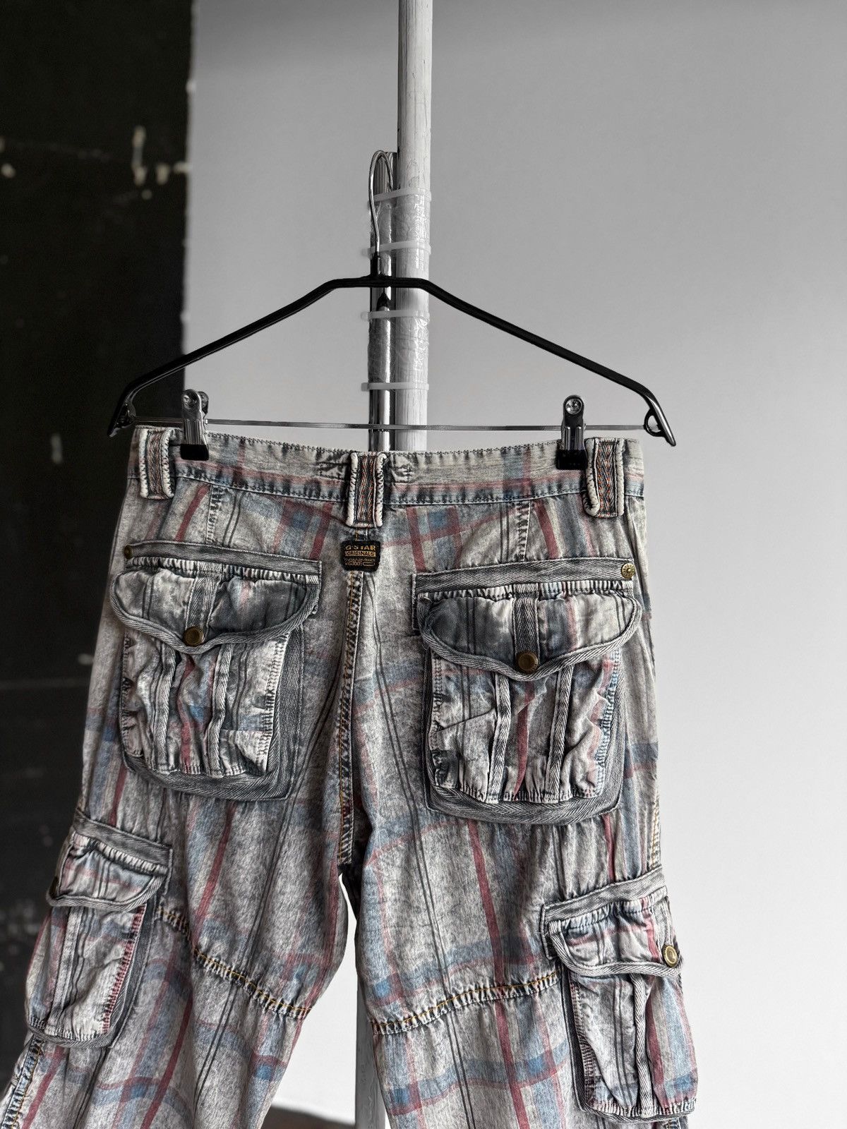G-Star G-Star Raw Vintage 00s Cargo Shorts Plaid Pattern Casual Y2K Size US 34 / EU 50 - 4 Thumbnail