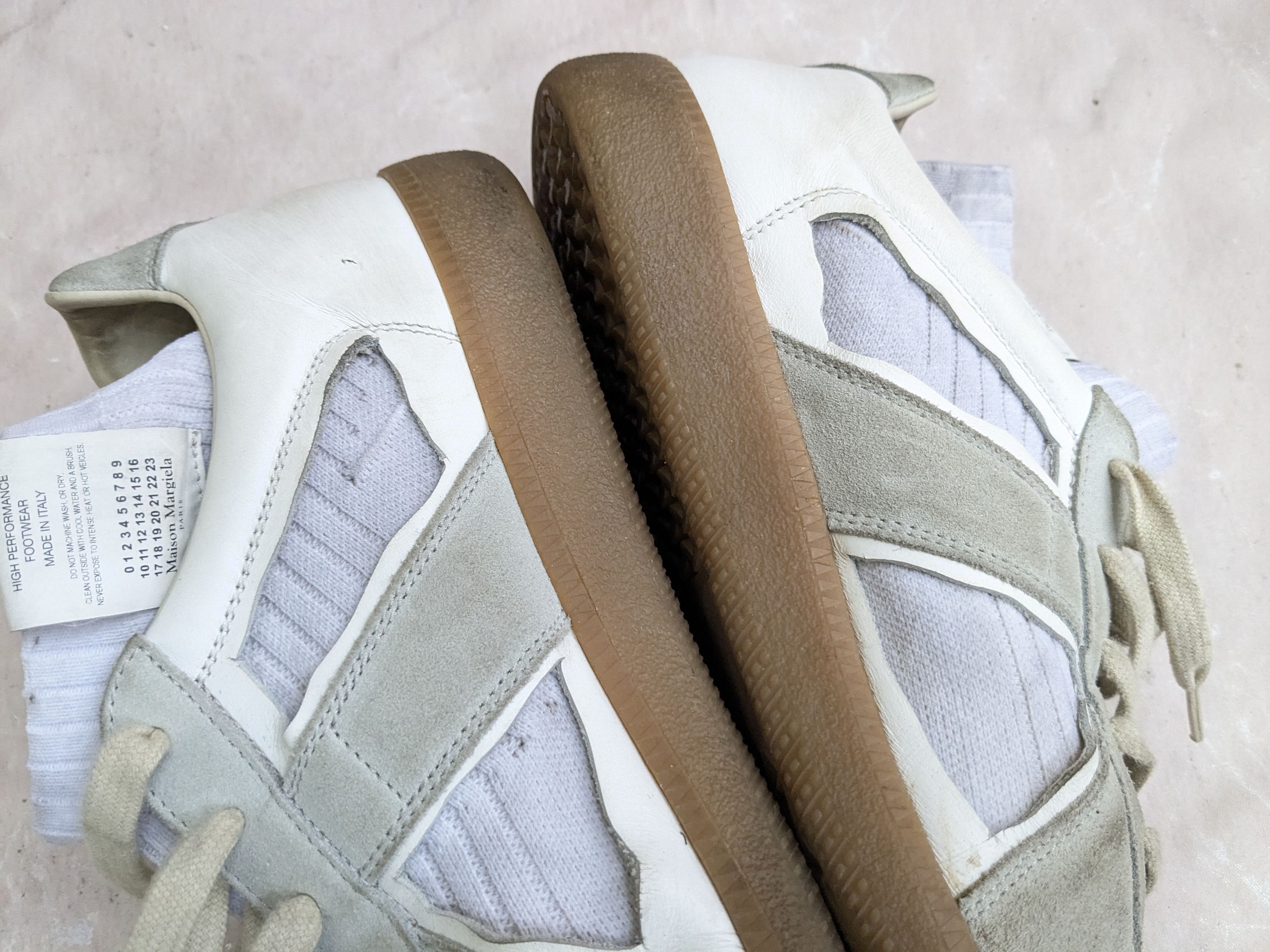 Maison Margiela Maison Margiela GAT Replica White Gray Sock 13 46 Size US 13 / EU 46 - 13 Thumbnail