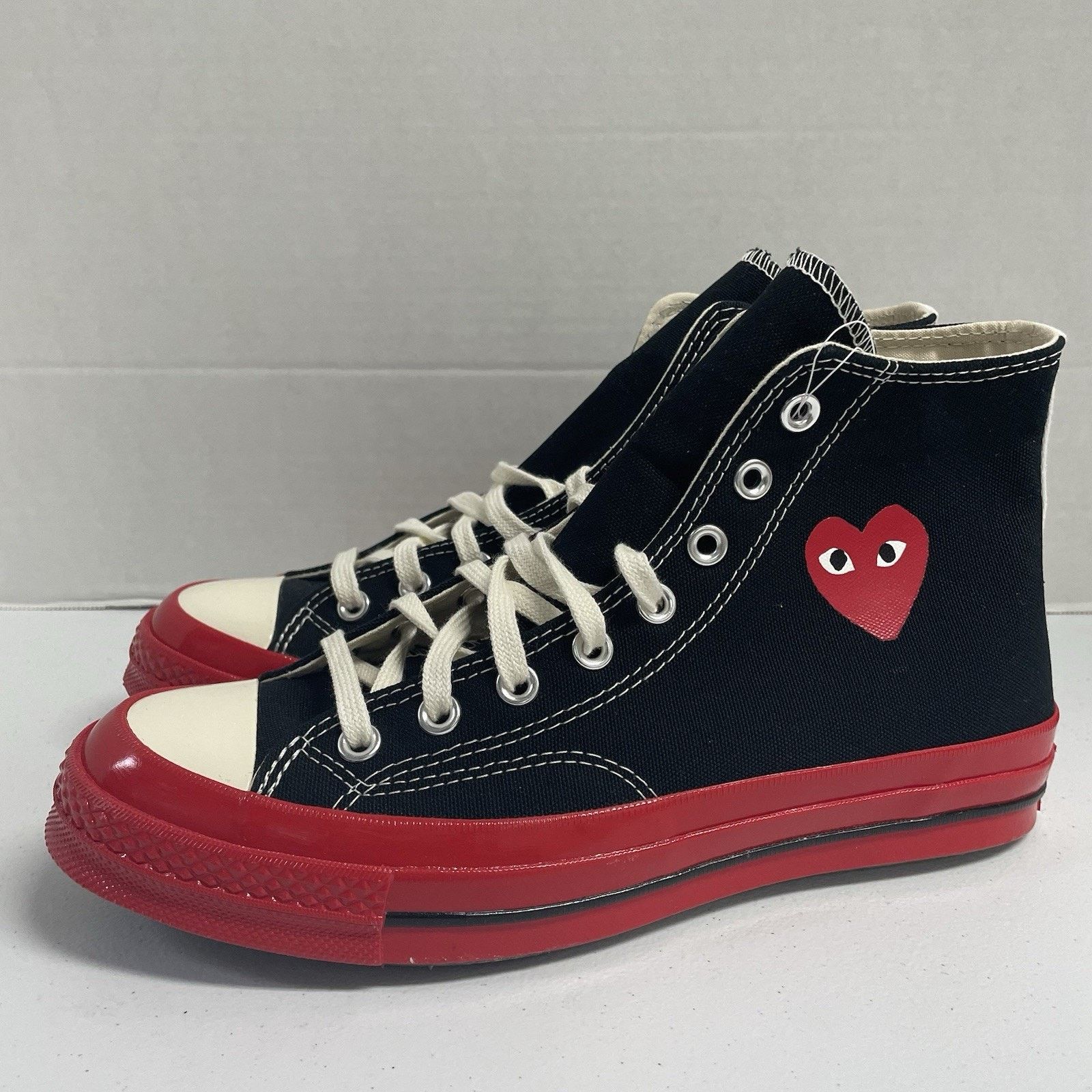 Converse Chuck 70 High Comme Des Garcons Play Size 8 Men in Black, Men's