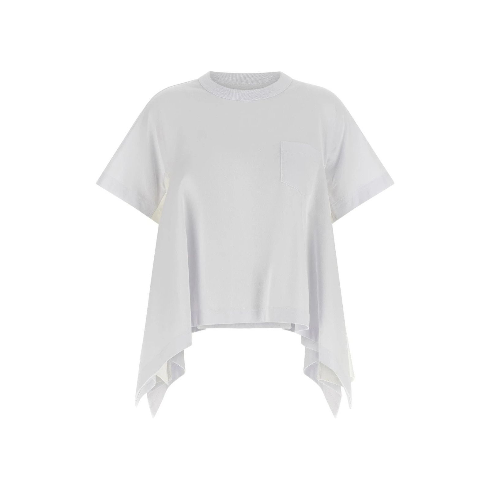 SACAI Denim Insert White T-Shirt New & Authentic (Women's si