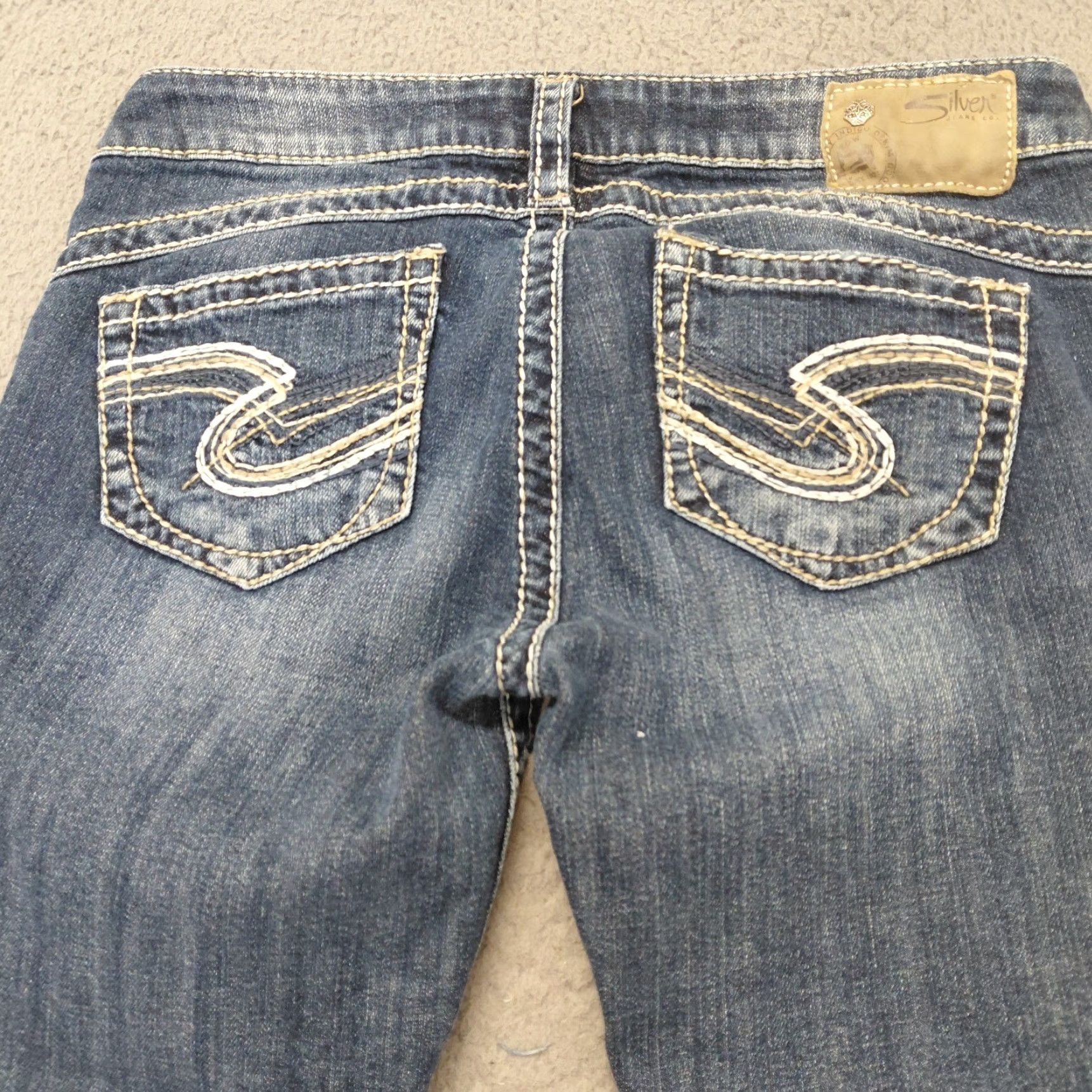 Vintage Silver Jeans Tuesday Capri Women 29 Blue Dark Wash Denim Casual Size 29" - 3 Thumbnail