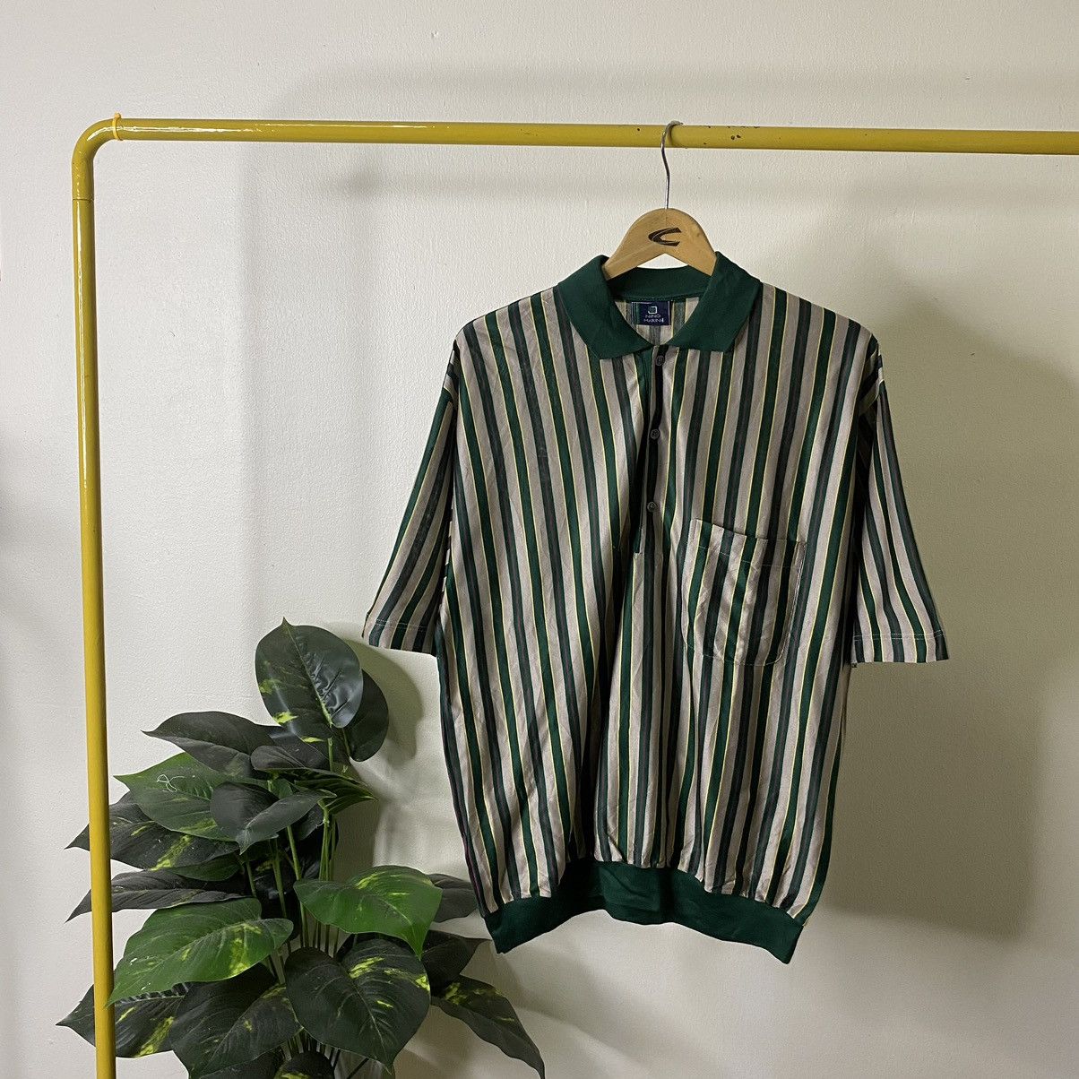 Designer Nino Marini Mens Stripes Polo T Shirt Made In Italy Size US L / EU 52-54 / 3 - 1 Thumbnail