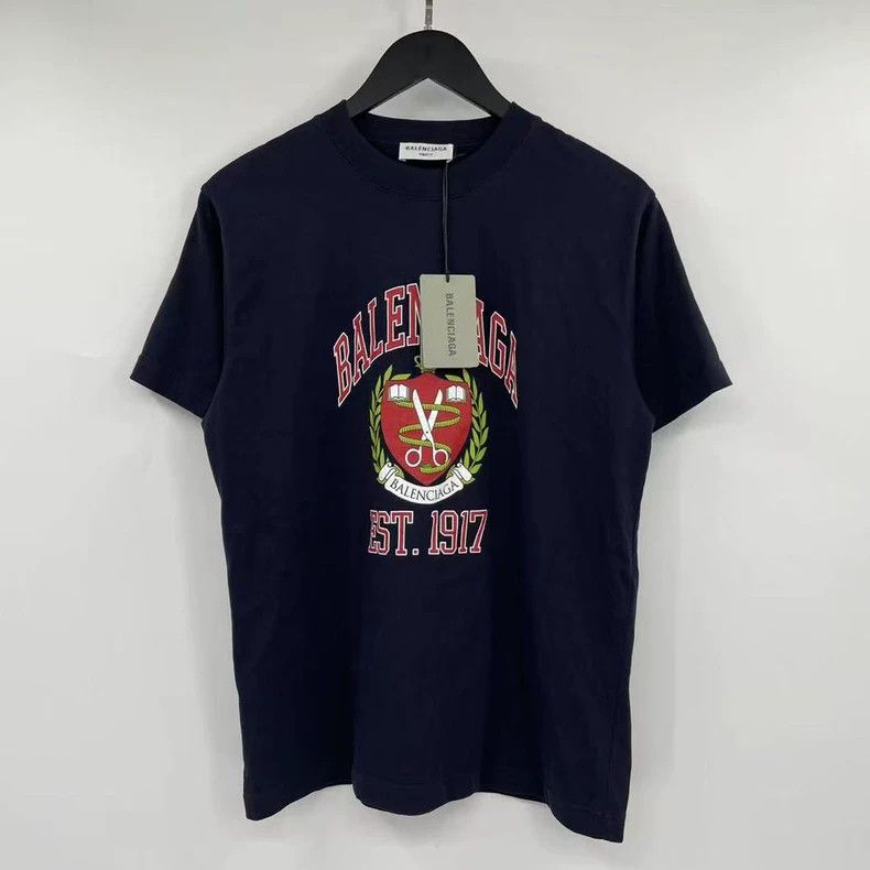 Balenciaga Balenciaga Wheat Scissors Letter Short Sleeve Size US M / EU 48-50 / 2 - 1 Thumbnail