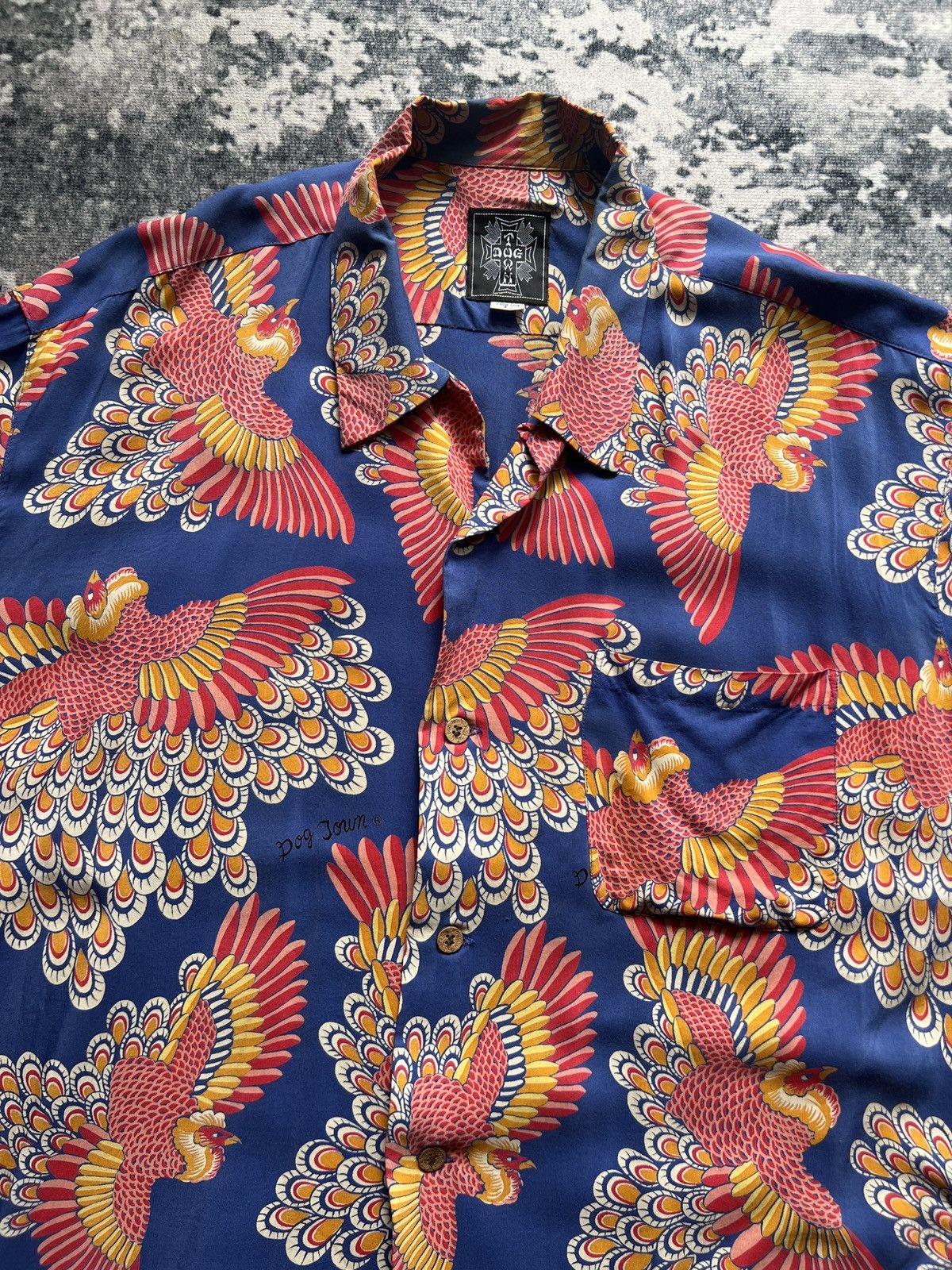Dogtown Vtg DogTown Skate Japanese Motif Open Colar Hawaiian Shirt Size US L / EU 52-54 / 3 - 3 Thumbnail