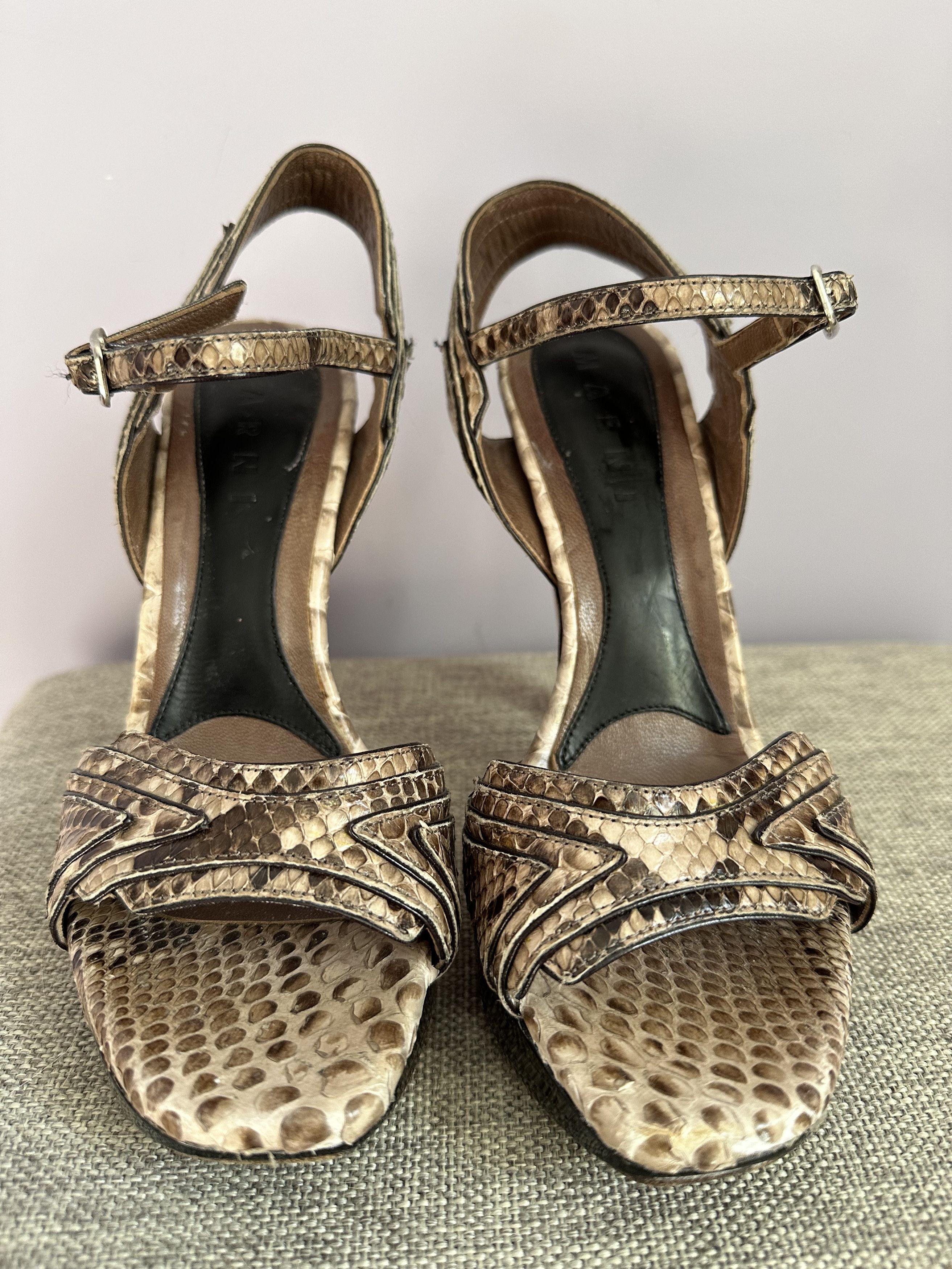 Marni Exotic pyton sandals Marni heels Size US 6 / IT 36 - 4 Thumbnail