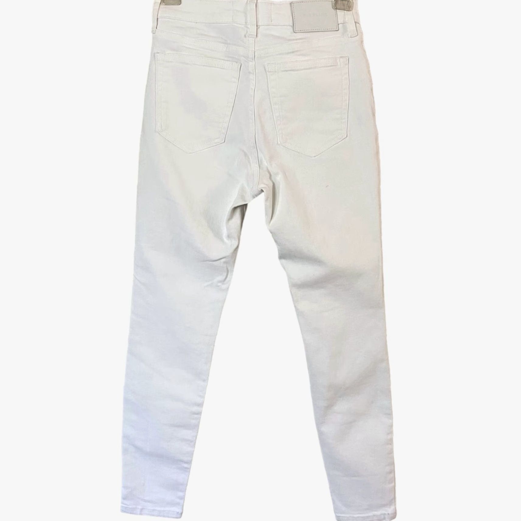 Everlane Everlane High-Rise Skinny Ankle Jean Womens 25 White High-Waisted Denim Stretch Size 42" / US 20 - 3 Thumbnail