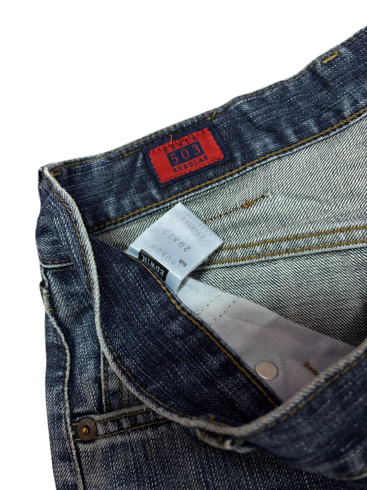 Edwin Vtg Edwin Japan 503 Distressed Jeans Size US 28 / EU 44 - 9 Thumbnail