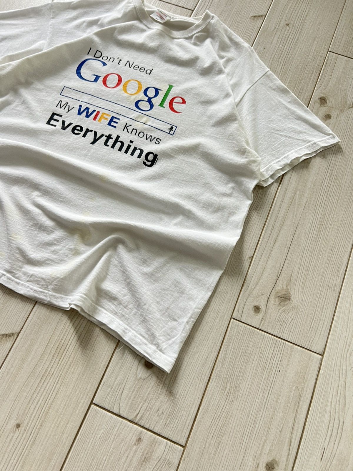 Vintage I Dont Need Google My Wife Know Everething Humor T-Shirt Size US XL / EU 56 / 4 - 3 Thumbnail