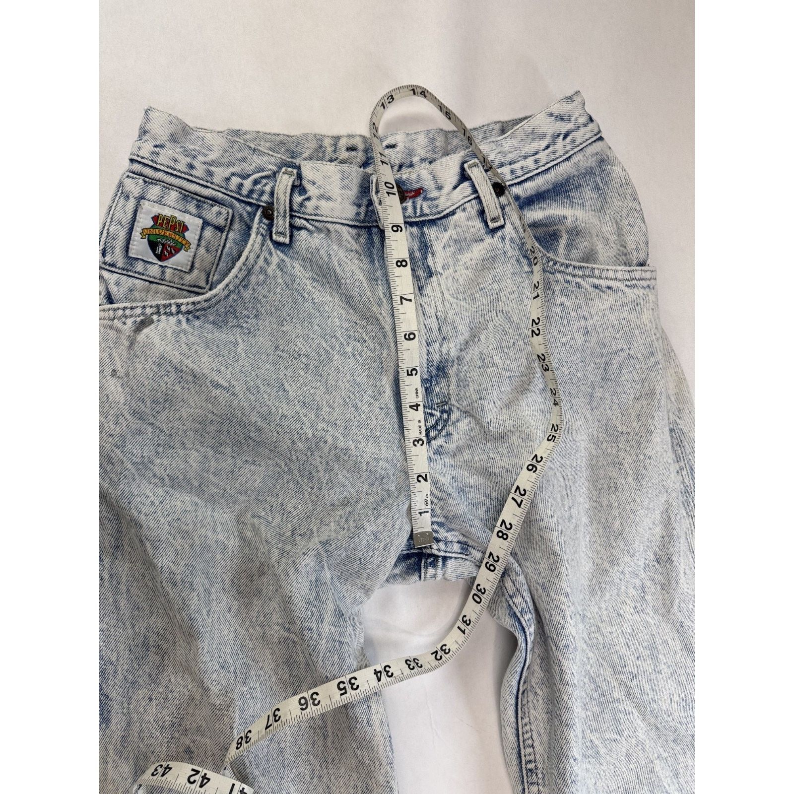 Pepsi Vintage 80s Pepsi University Acid Wash Jeans Halloween 27*28 Size 27" / US 4 / IT 40 - 7 Thumbnail