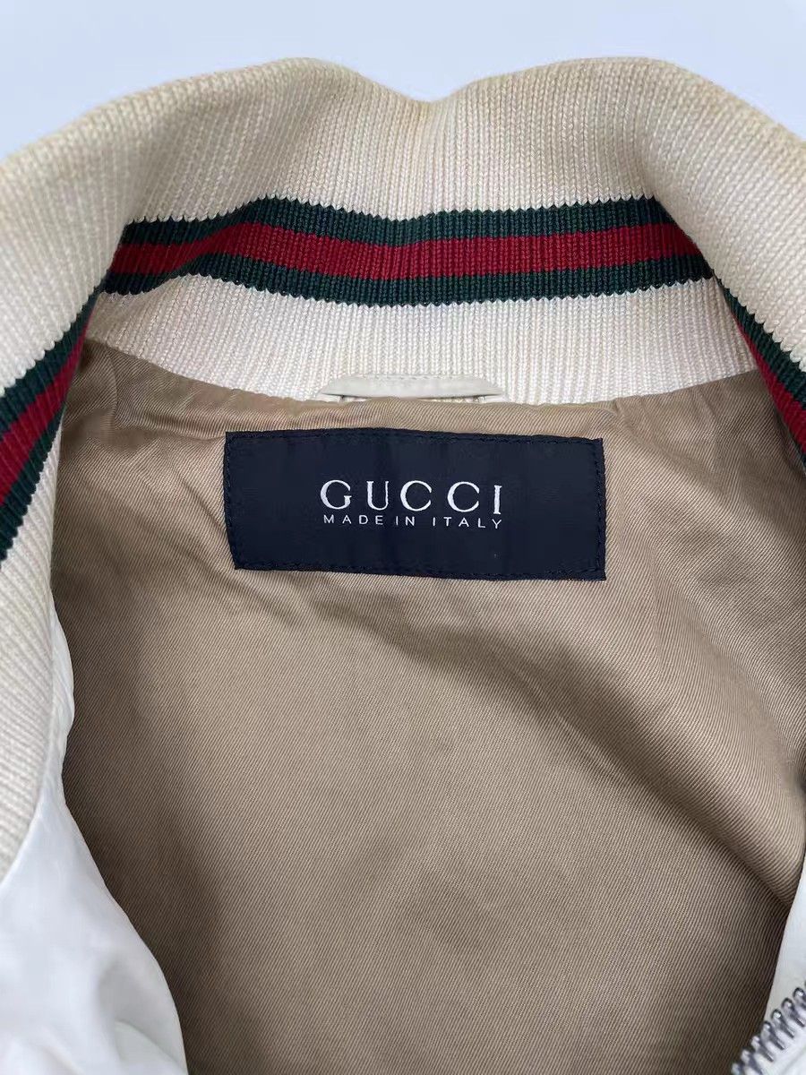 Gucci Gucci Cream Leather Bomber Jacket-2506 Size US M / EU 48-50 / 2 - 3 Thumbnail