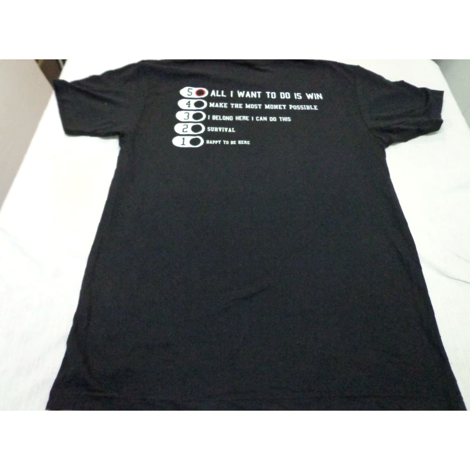 Vintage korked Chicago LEVEL 5 'All I Want To Do Is Win' Black T Shirt Medium NEW Size US M / EU 48-50 / 2 - 7 Thumbnail