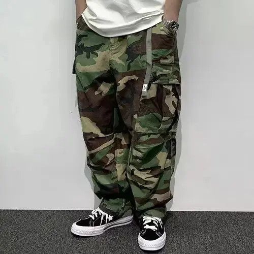 baggy y2k hiphop camo cargo pants